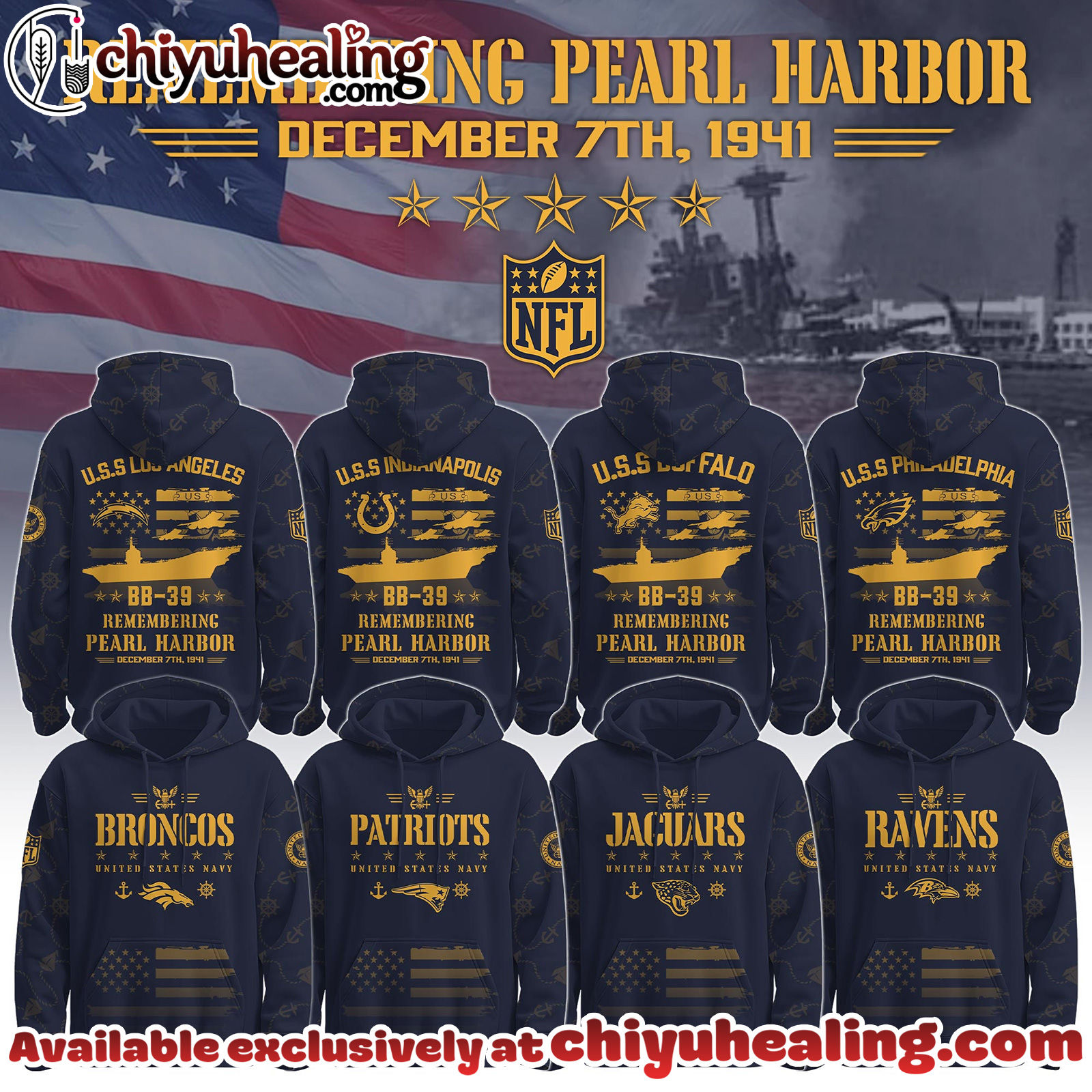 All Team NFL x Pearl Harbor Remembrance Day Hoodie, T-Shirt, Sweatshirt Limited Edition