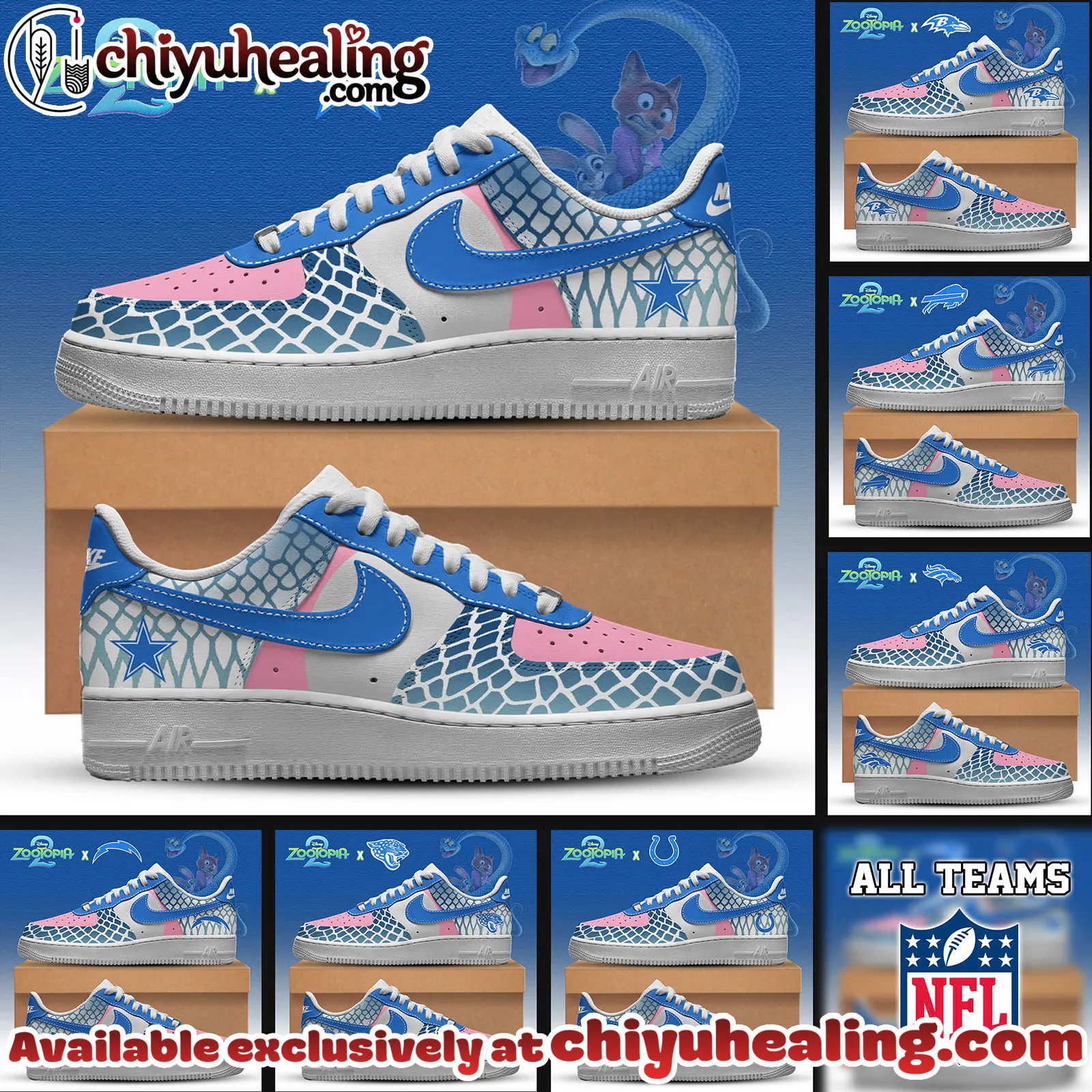 All Team NFL x Zootopia 2 Air Force 1 Limited Edition , Selling Out Fast