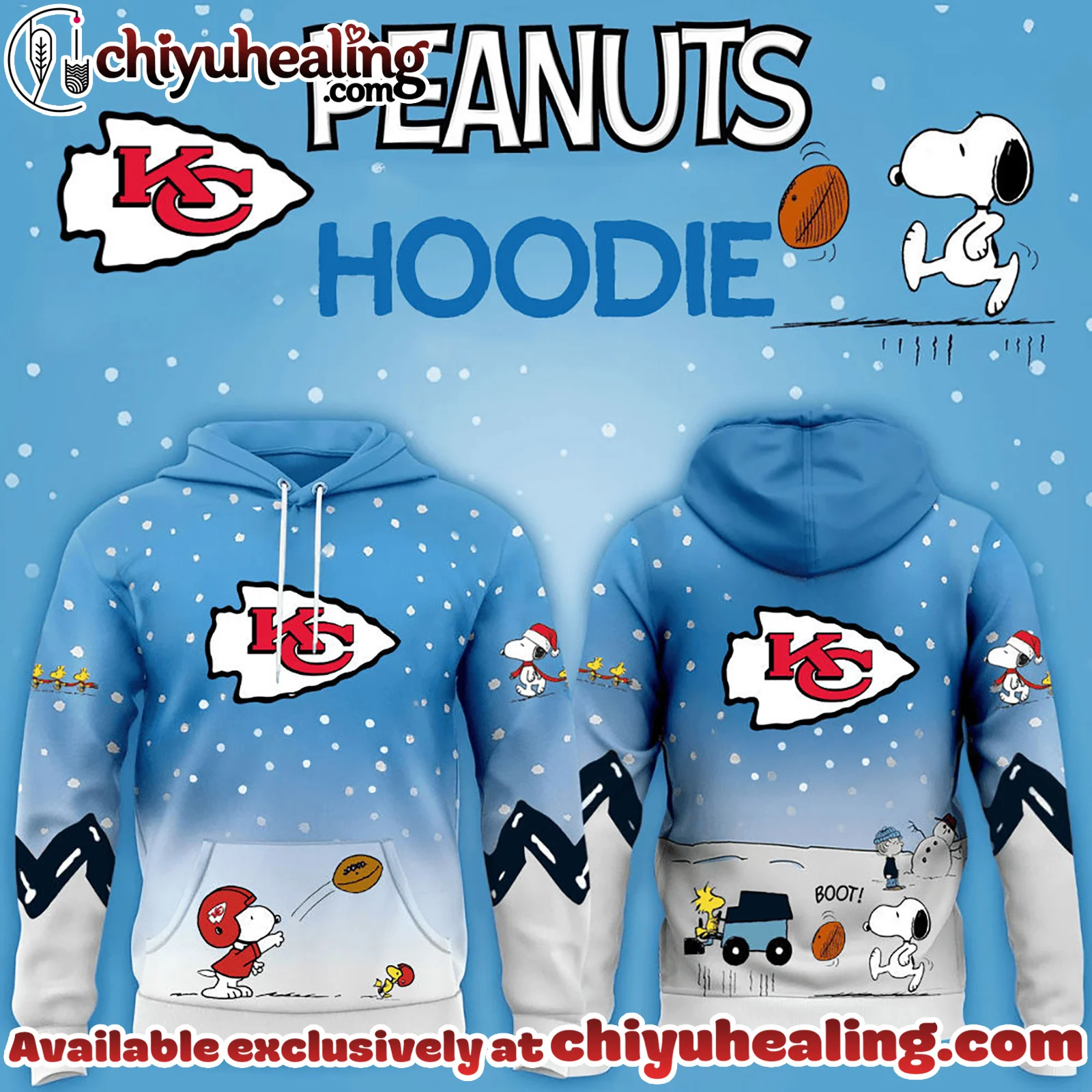 All Team NHL Kansas City Chiefs x Peanuts Hoodie Christmas Limited Edition-3D Unisex Hoodie, Shirt, Sweatshirt