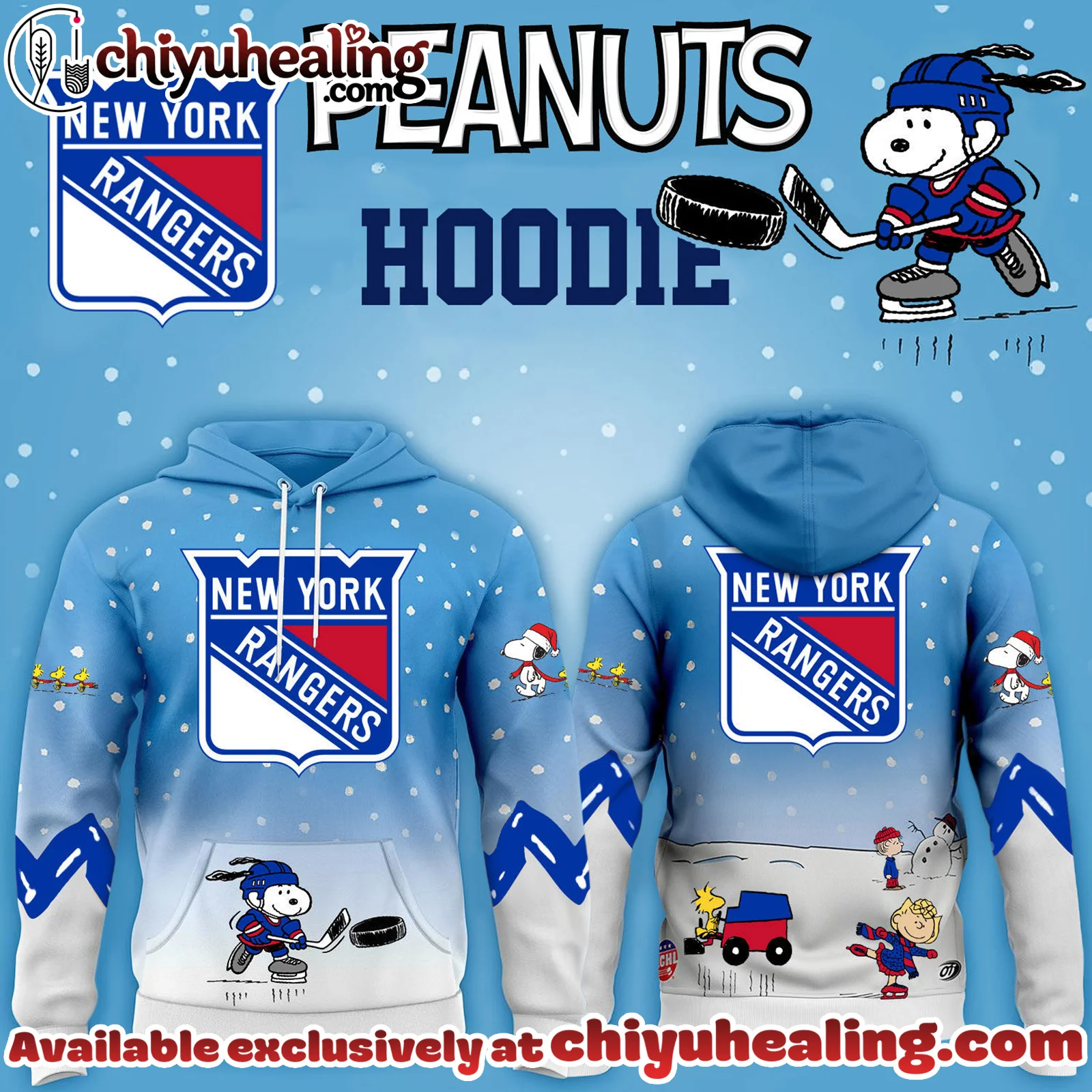 All Team NHL New York Rangers x Peanuts Hoodie Christmas Limited Edition-3D Unisex Hoodie, Shirt, Sweatshirt