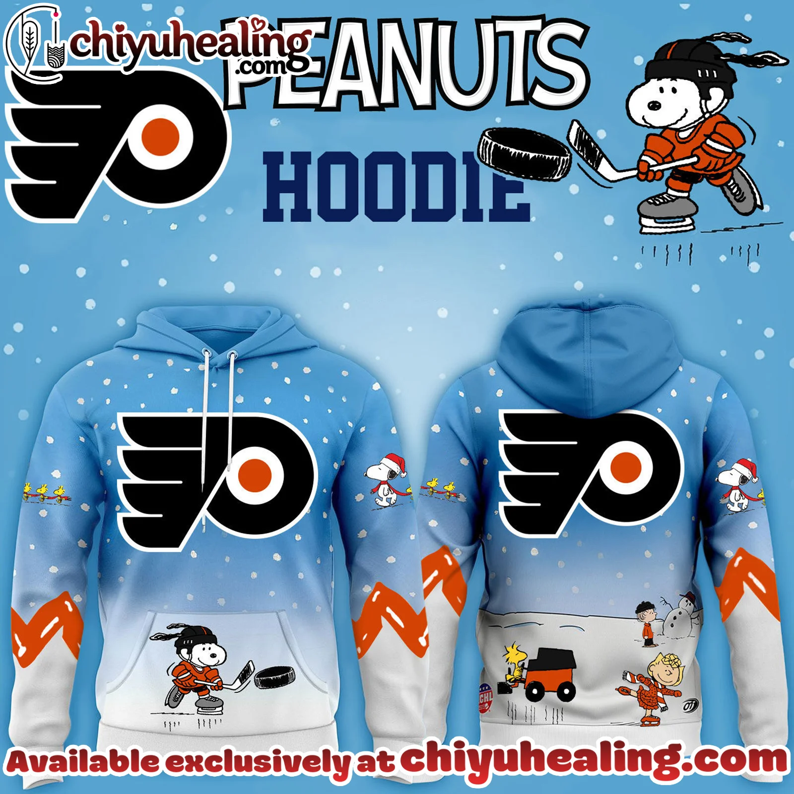 All Team NHL Philadelphia Flyers x Peanuts Hoodie Christmas Limited Edition-3D Unisex Hoodie, Shirt, Sweatshirt