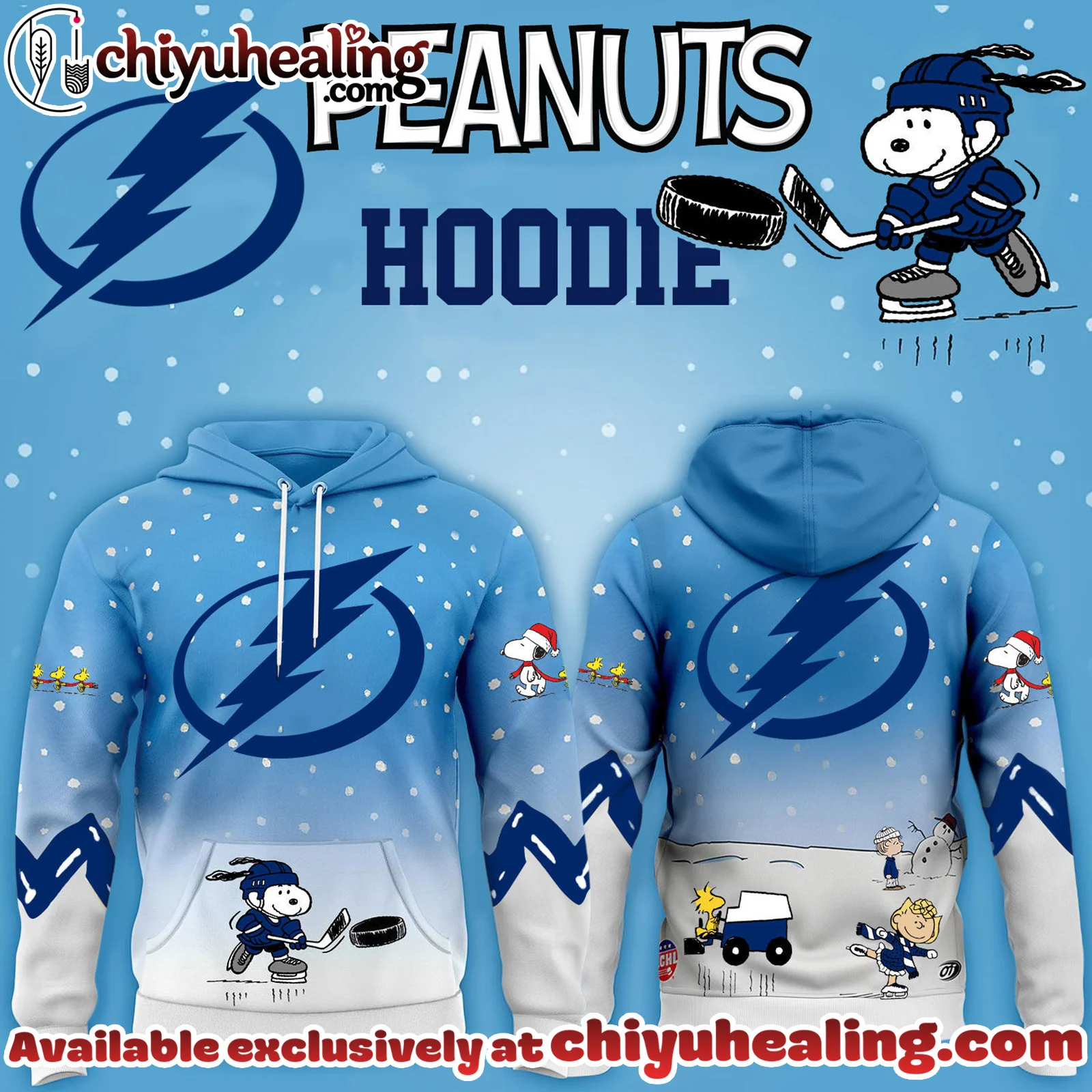 All Team NHL Tampa Bay Lightning x Peanuts Hoodie Christmas Limited Edition-3D Unisex Hoodie, Shirt, Sweatshirt