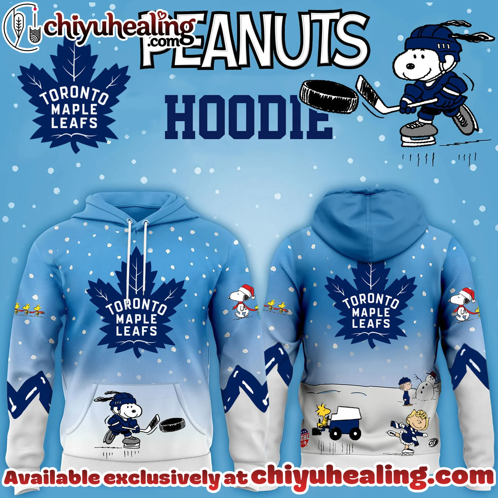All Team NHL Toronto Maple Leafs x Peanuts Hoodie Christmas Limited Edition-3D Unisex Hoodie, Shirt, Sweatshirt