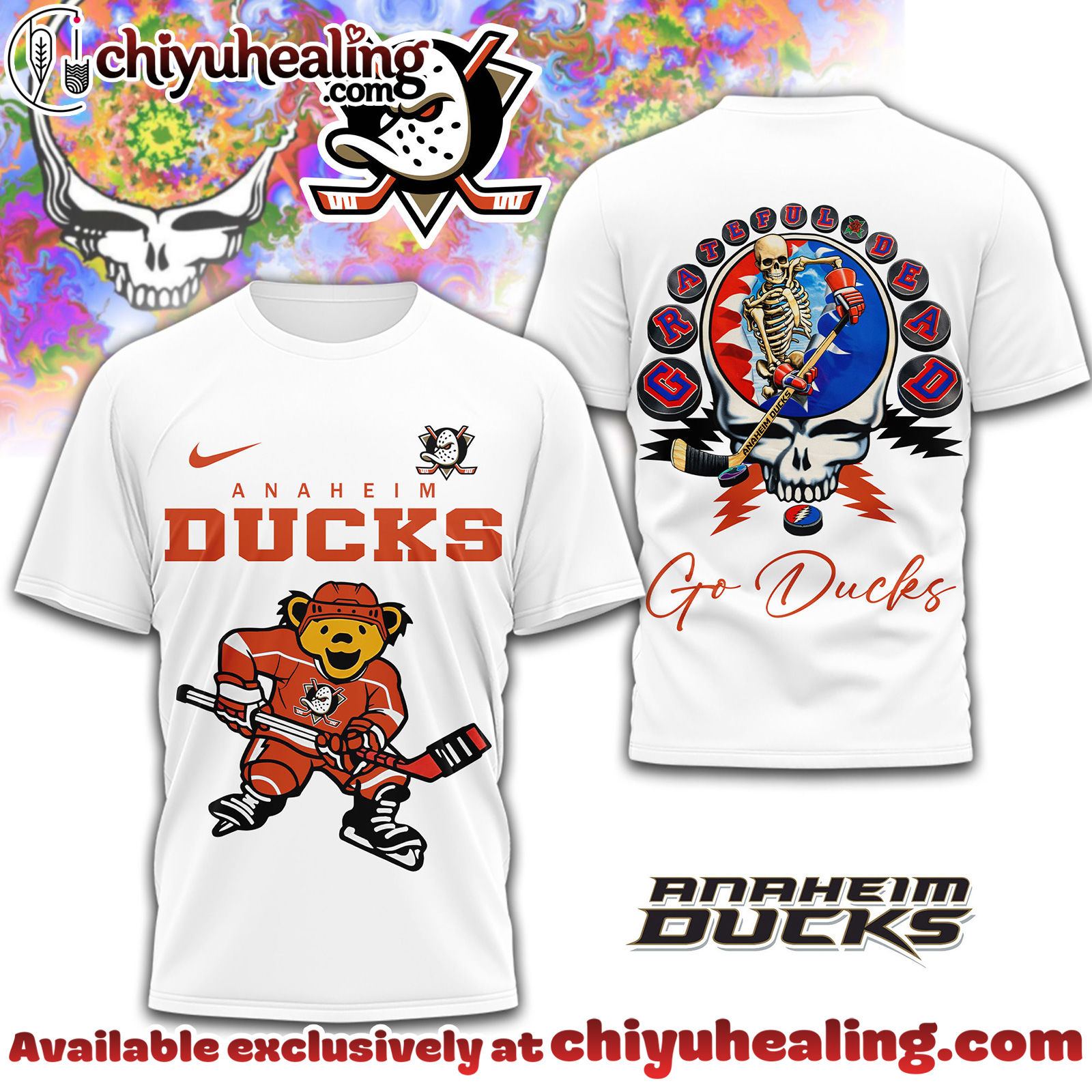 Anaheim Ducks Premium NHL Deadhead 3D Shirt