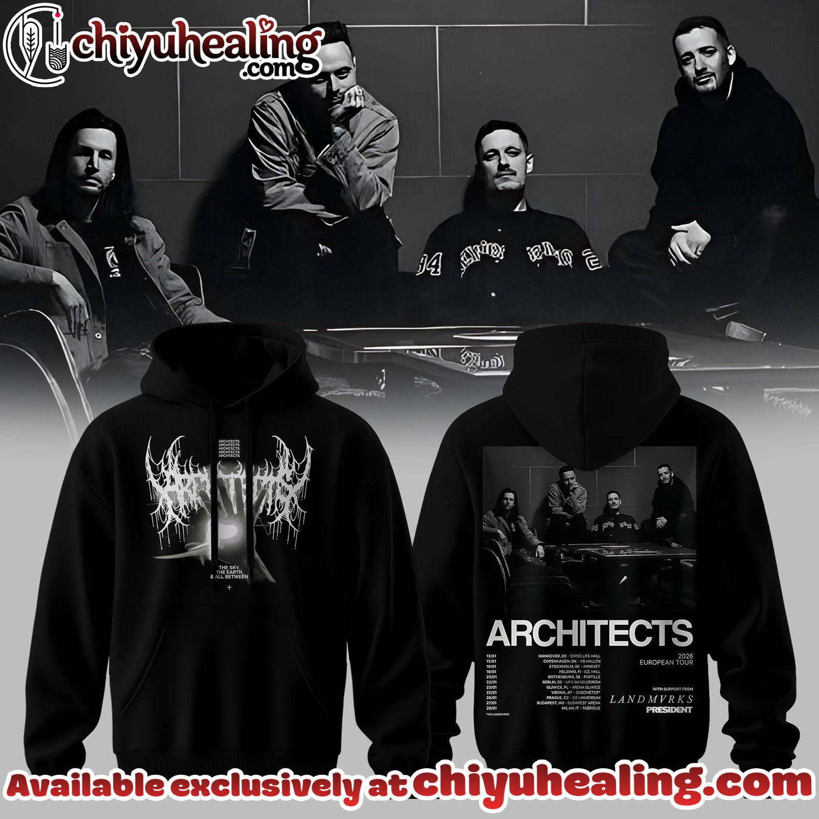 ARCHITECTS 2026 European Tour Collection Hoodie, Sweatshirt, Tshirt