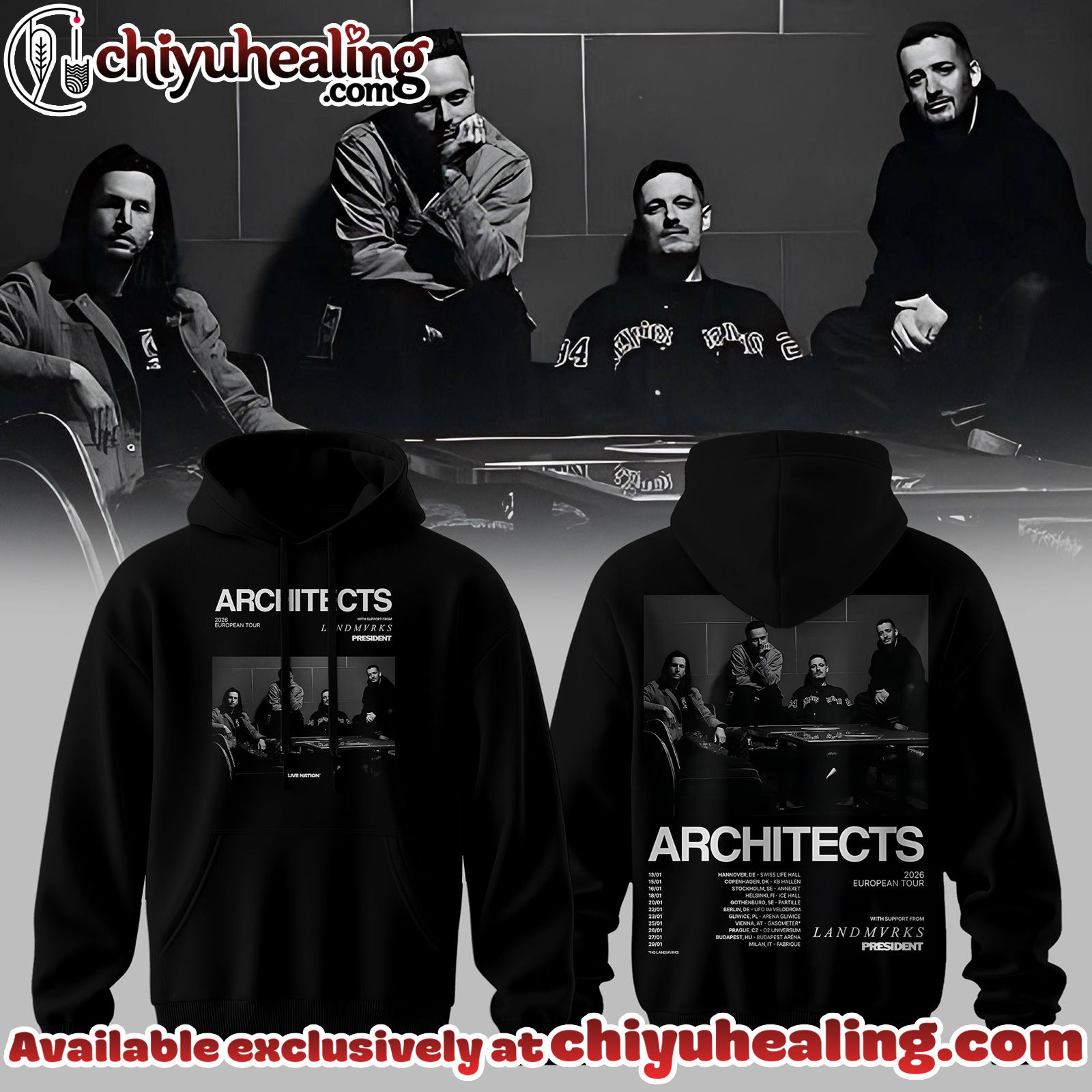 ARCHITECTS 2026 European Tour Collection Hoodie, Sweatshirt, Tshirt - Ver 2