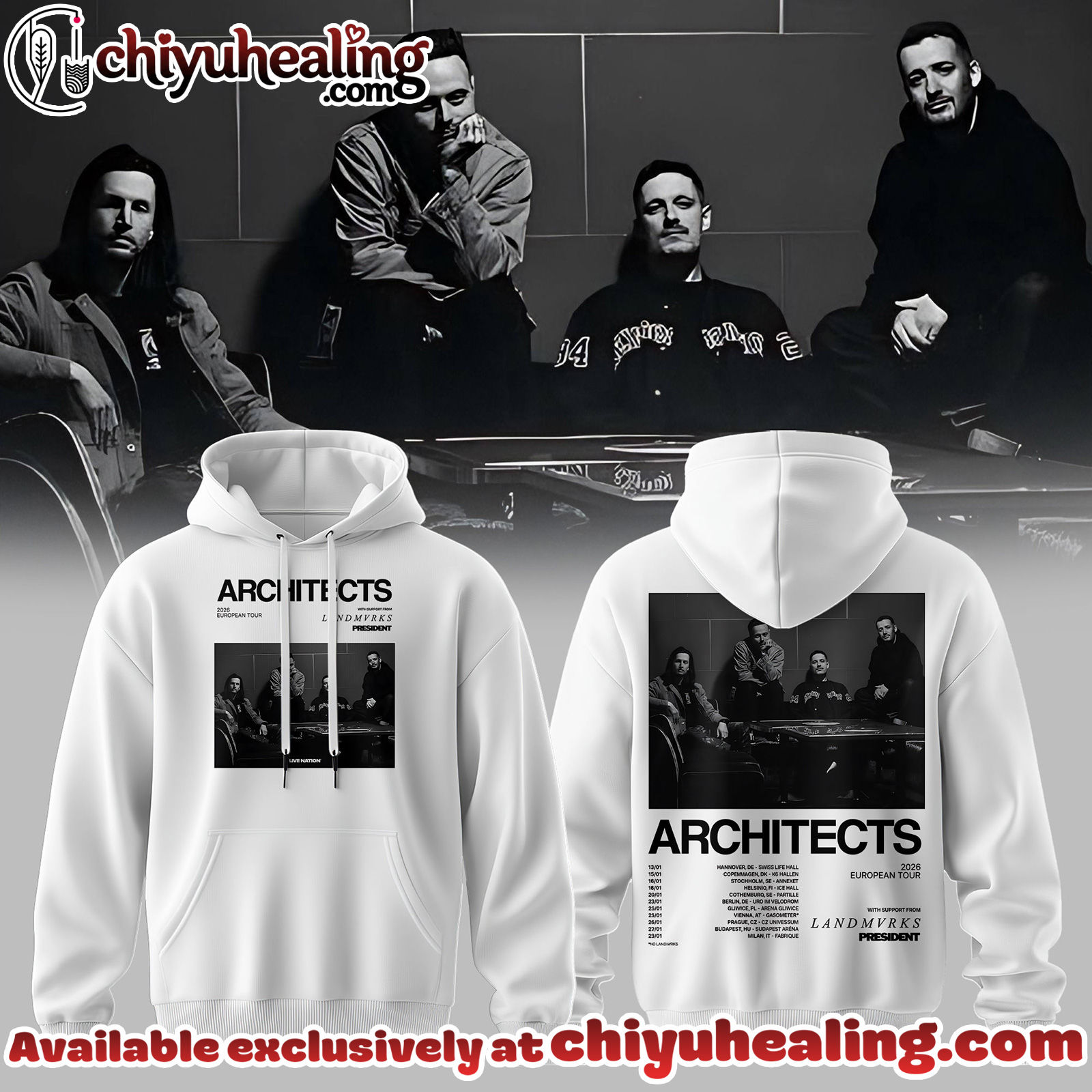 ARCHITECTS 2026 European Tour Collection Hoodie, Sweatshirt, Tshirt - Ver 3