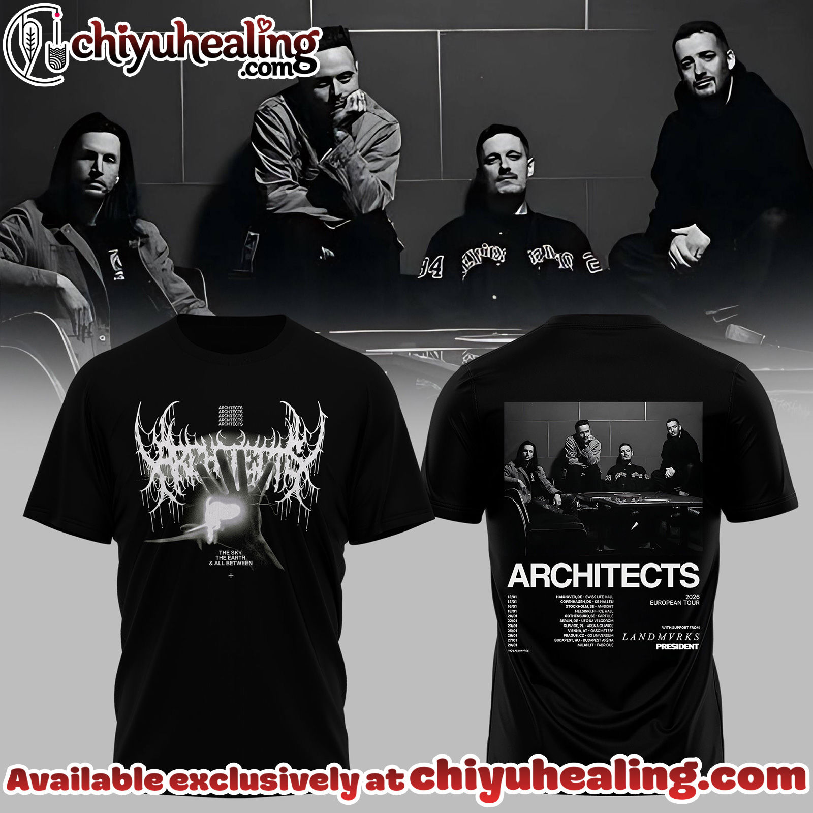 ARCHITECTS 2026 European Tour Collection Tshirt, Sweatshirt, Hoodie