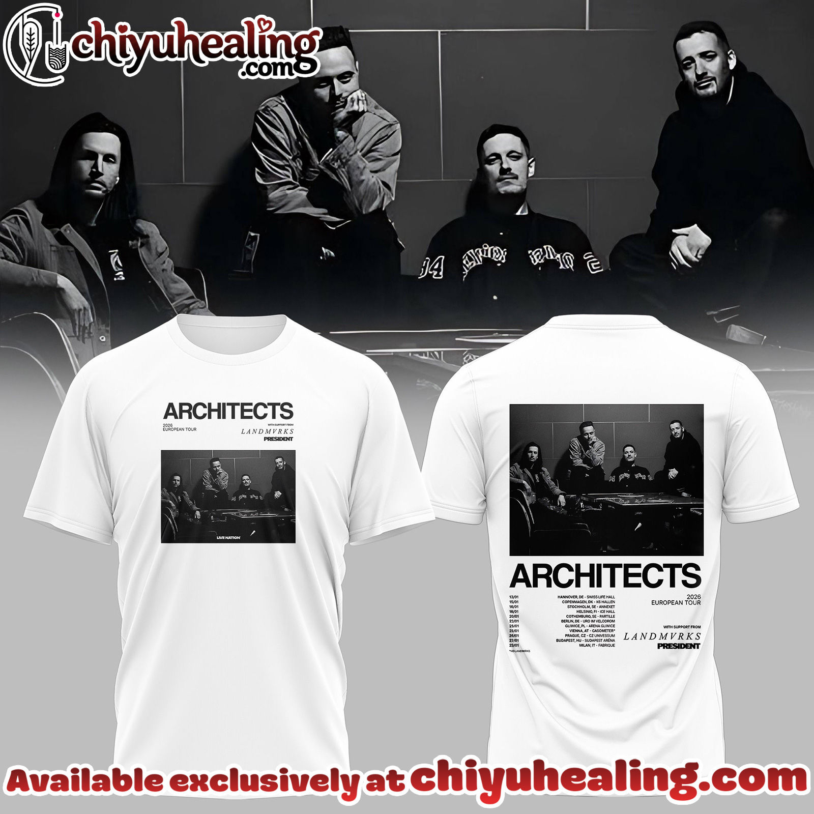 ARCHITECTS 2026 European Tour Collection Tshirt, Sweatshirt, Hoodie - Ver 3