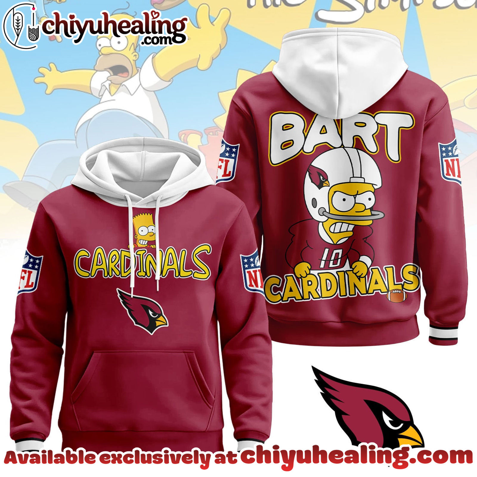 Arizona Cardinals Premium NFL Bart Simpson Hoodie, Sweatshirt, Tshirt