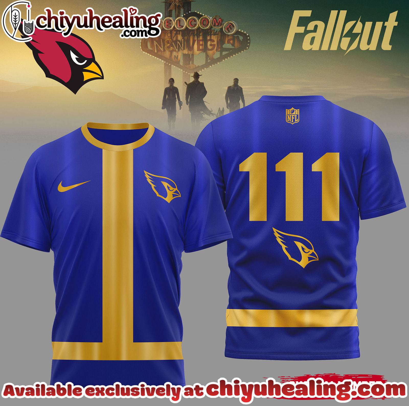 Arizona Cardinals Premium NFL Fallout 3D Shirt, Hoodie, Sweatshirt