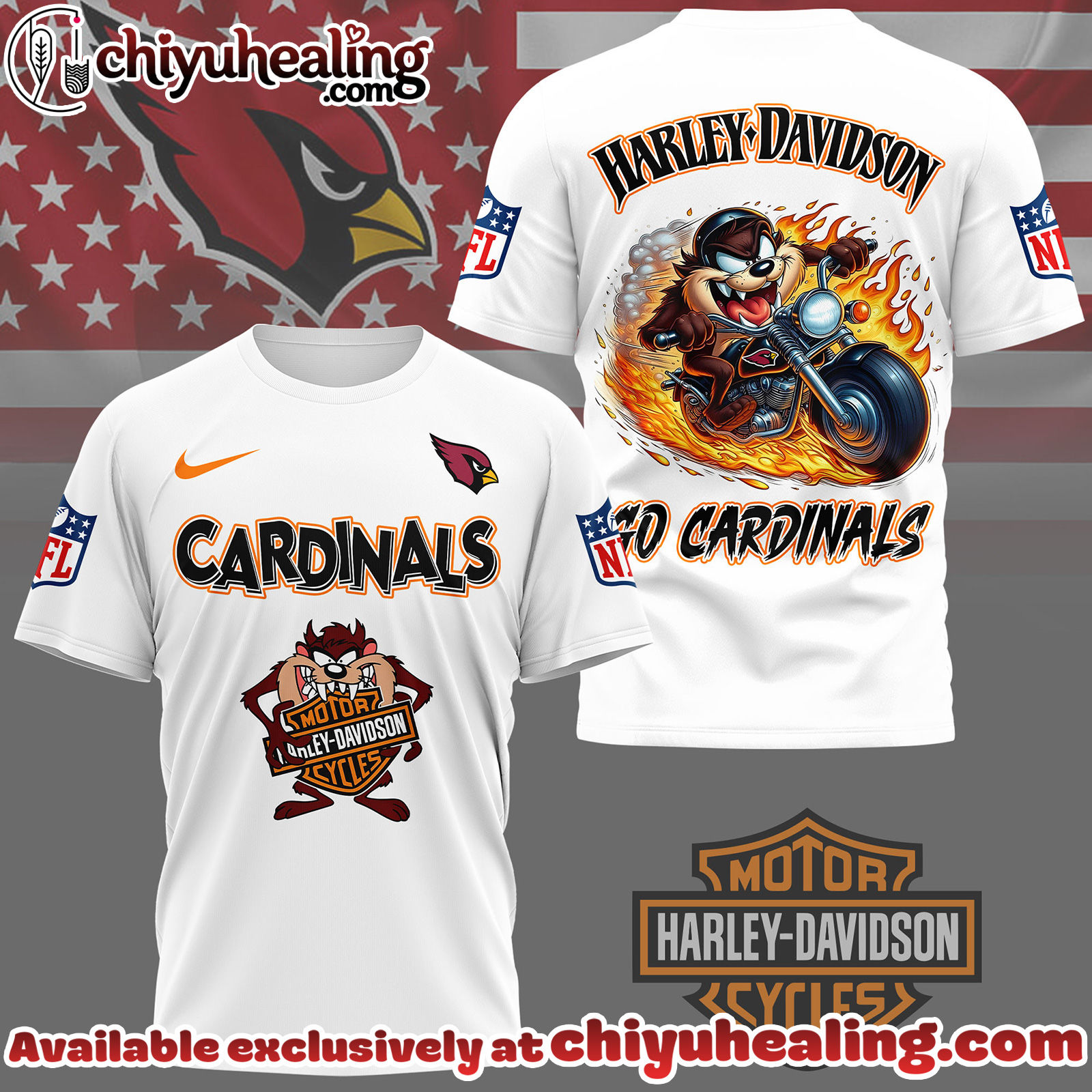 Arizona Cardinals Premium NFL Taz Looney Tunes 3D Shirt, Hoodie, Sweatshirt, All Team NFL