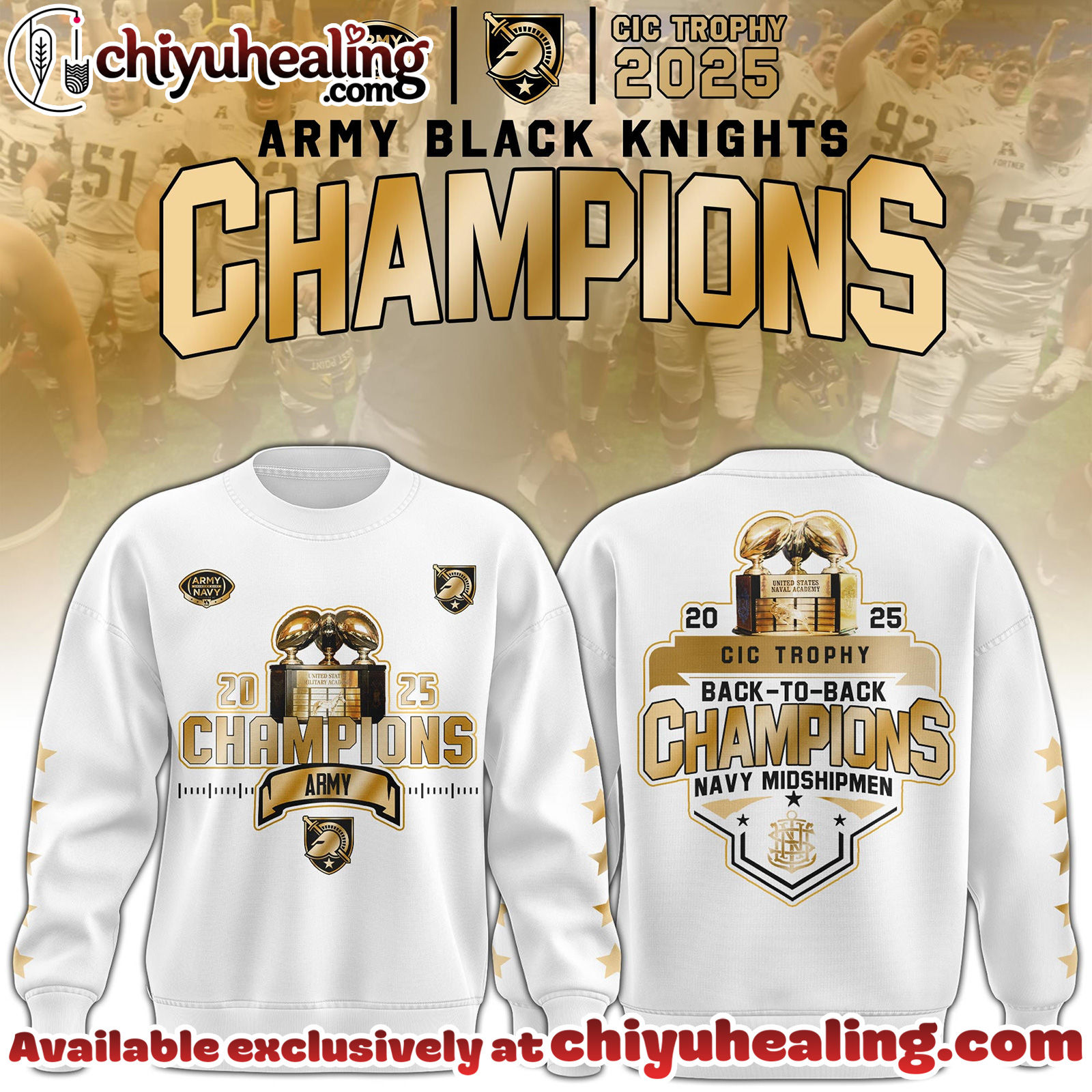 Army Black Knights Special CIC trophy Champions 2025 Hoodie, Sweatshirt, Tshirt - Ver 4
