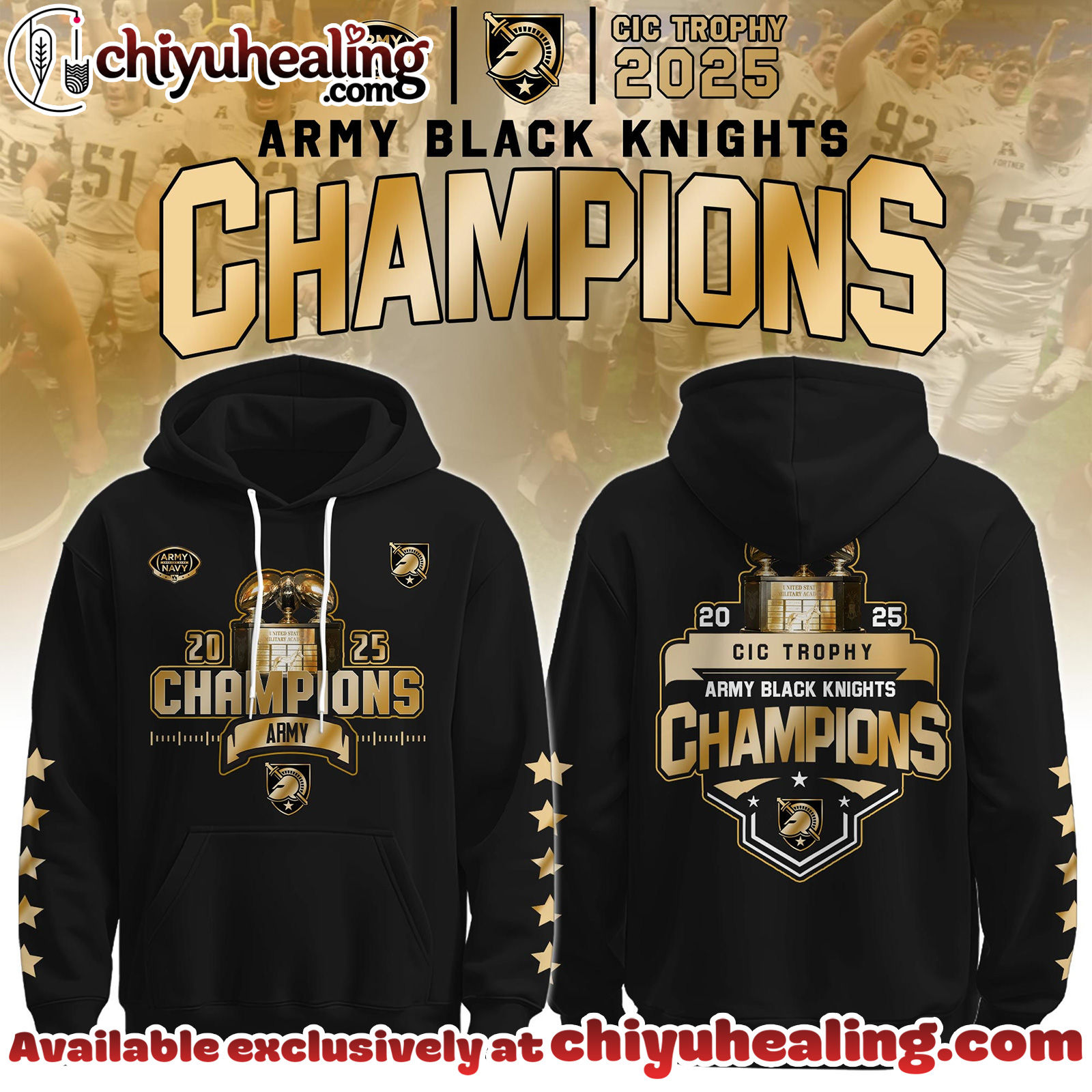 Army Black Knights Special CIC trophy Champions 2025 Hoodie, Sweatshirt, Tshirt