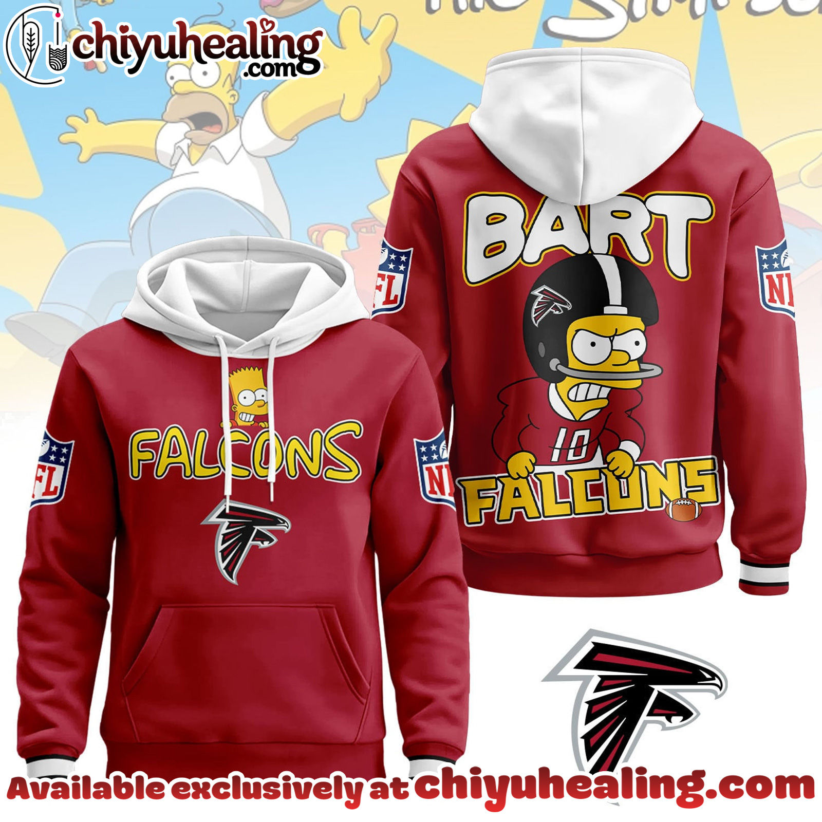Atlanta Falcons Premium NFL Bart Simpson Hoodie, Sweatshirt, Tshirt
