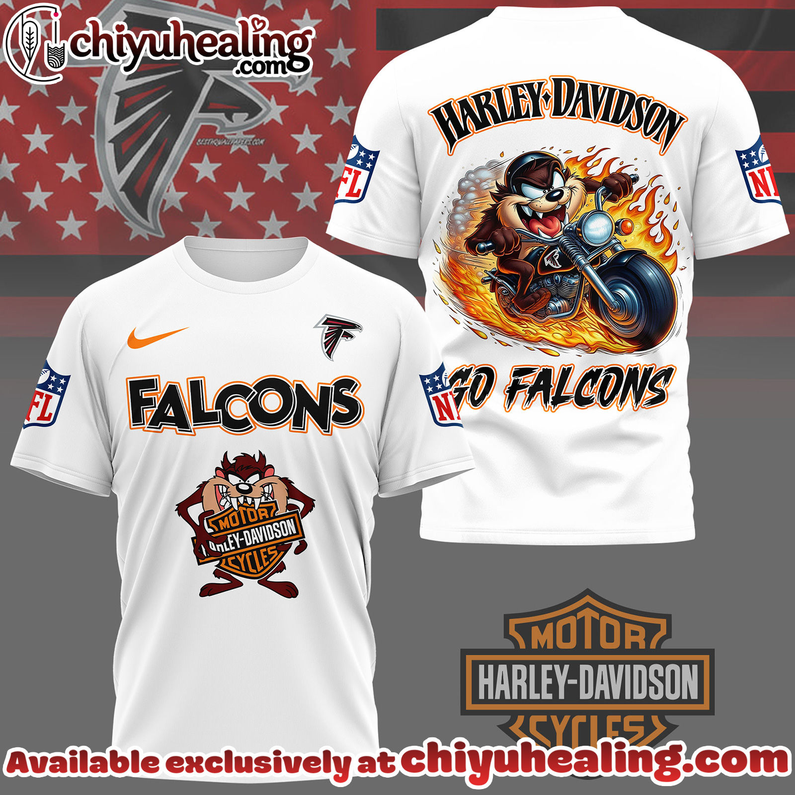 Atlanta Falcons Premium NFL Taz Looney Tunes 3D Shirt, Hoodie, Sweatshirt, All Team NFL