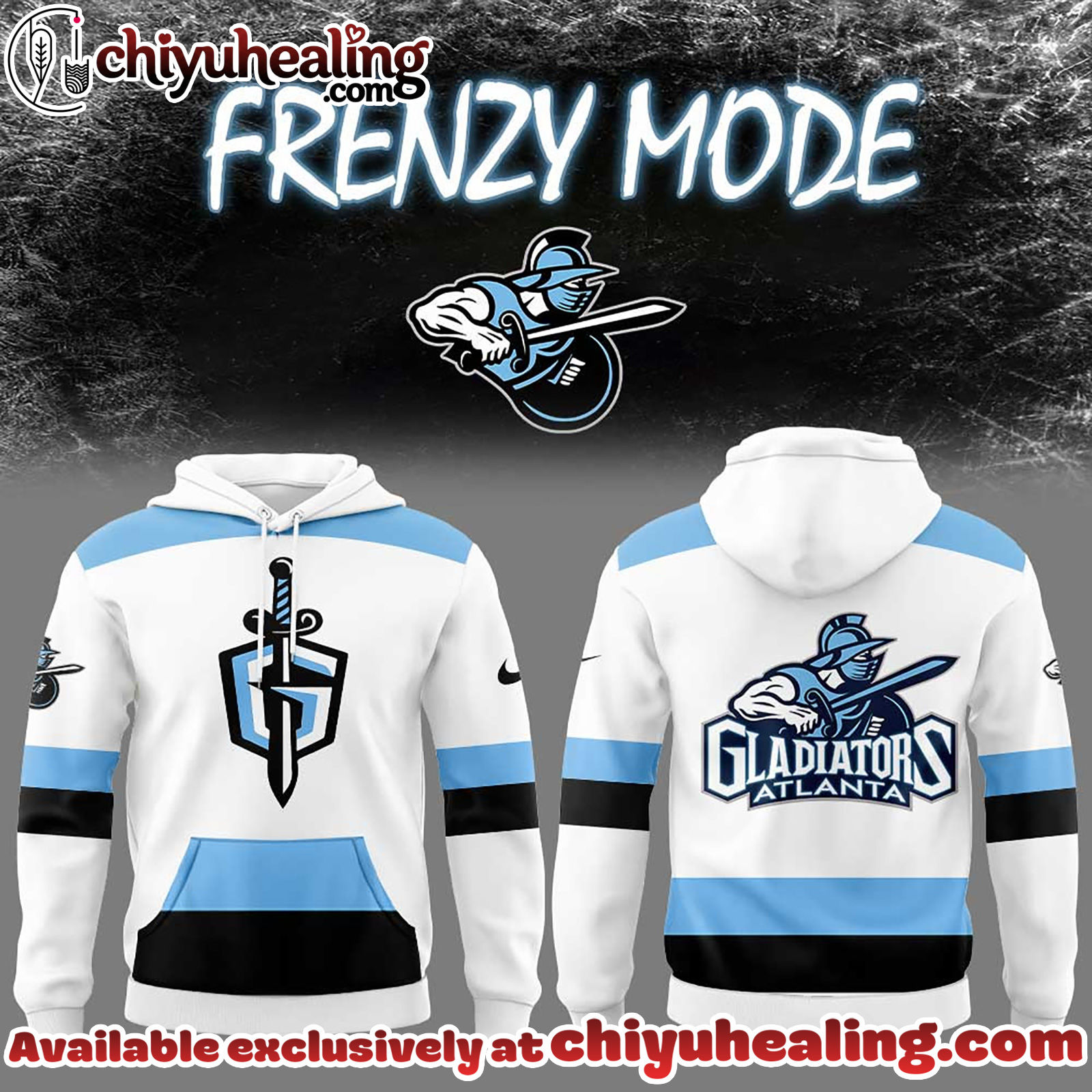 Atlanta Gladiators Frenzy Night Mode Uniform Hoodie, Sweatshirt, Shirt