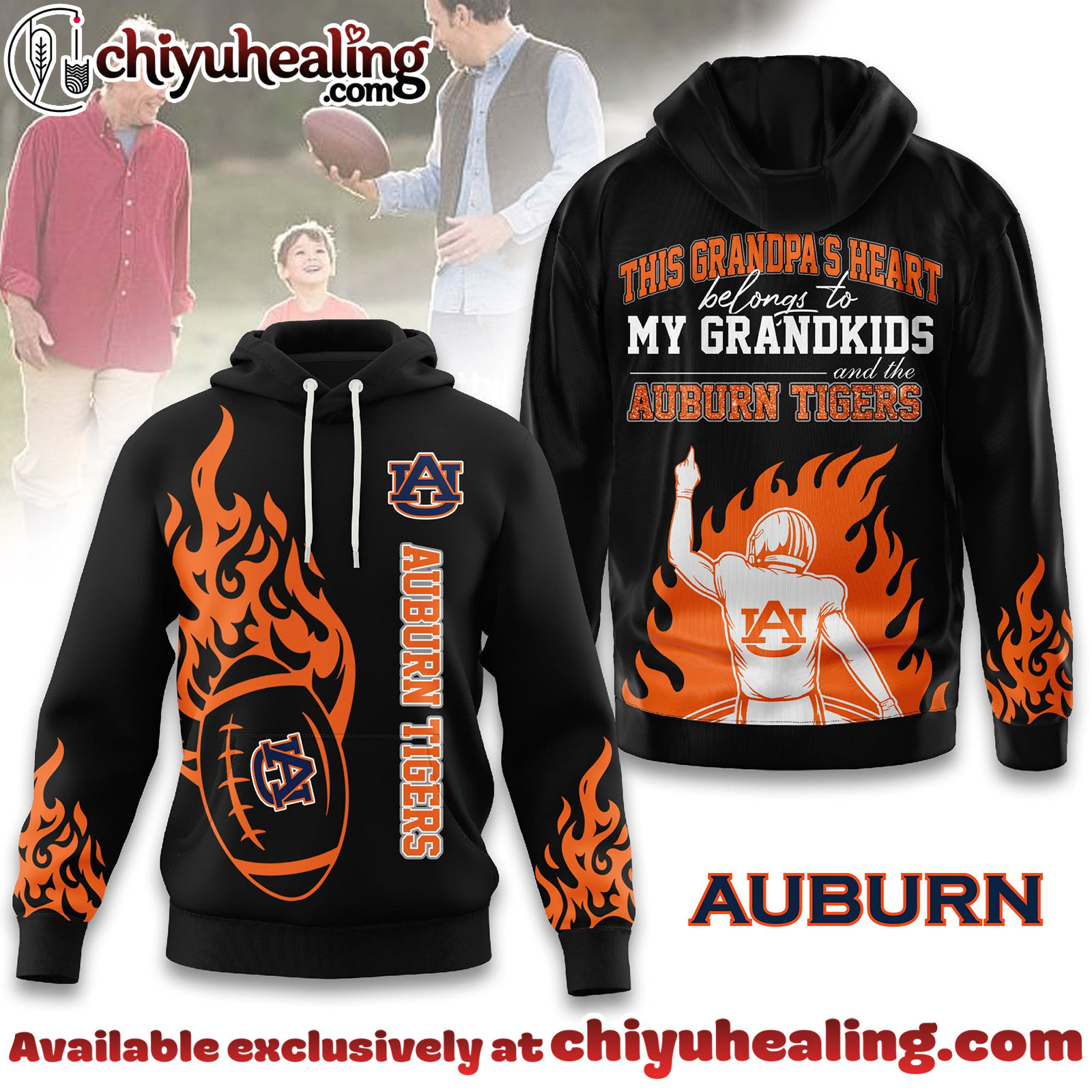 Auburn Tigers Premium NCAA Football Grandpa Hoodie, Sweatshirt, Shirt, All Team NCAA