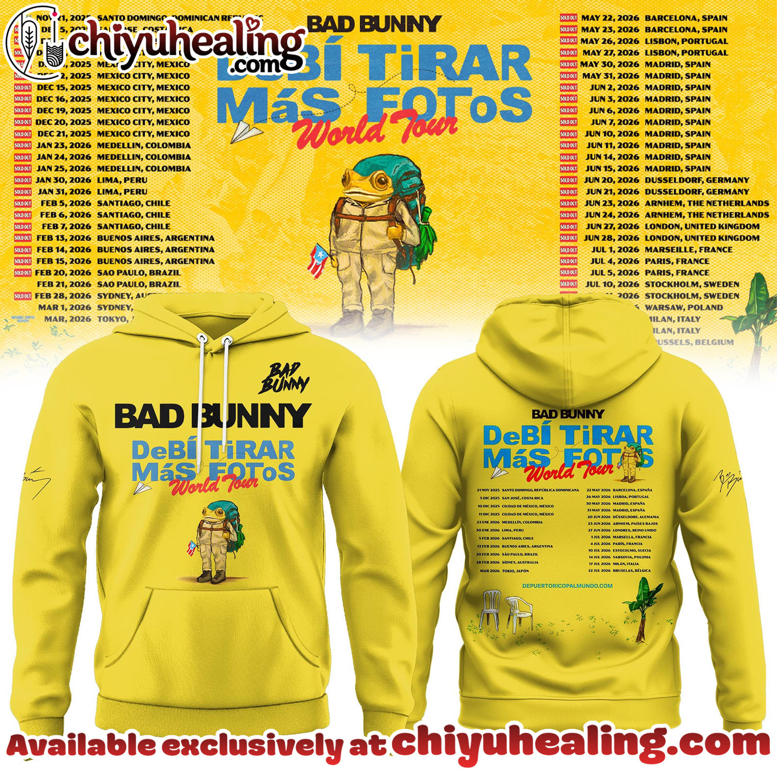 Bad Bunny - Debi Tirar Mas Fotos World Tour Hoodie, Sweatshirt, Tshirt - Ver 7