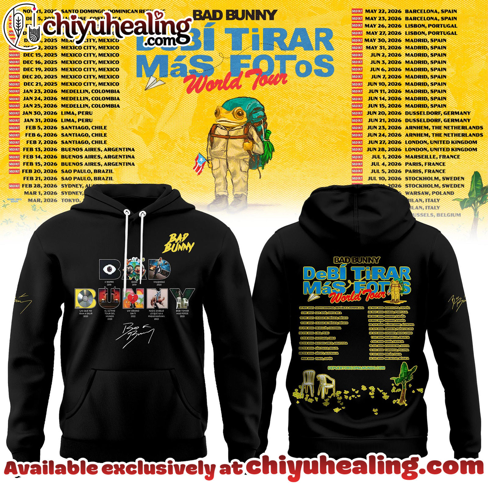 Bad Bunny - Debi Tirar Mas Fotos World Tour Hoodie, Sweatshirt, Tshirt - Ver 6