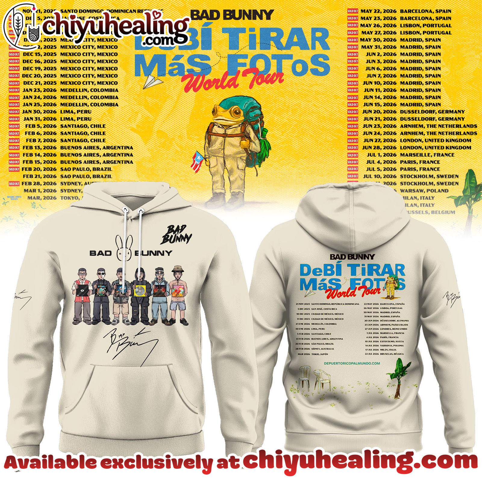 Bad Bunny - Debi Tirar Mas Fotos World Tour Hoodie, Sweatshirt, Tshirt - Ver 5