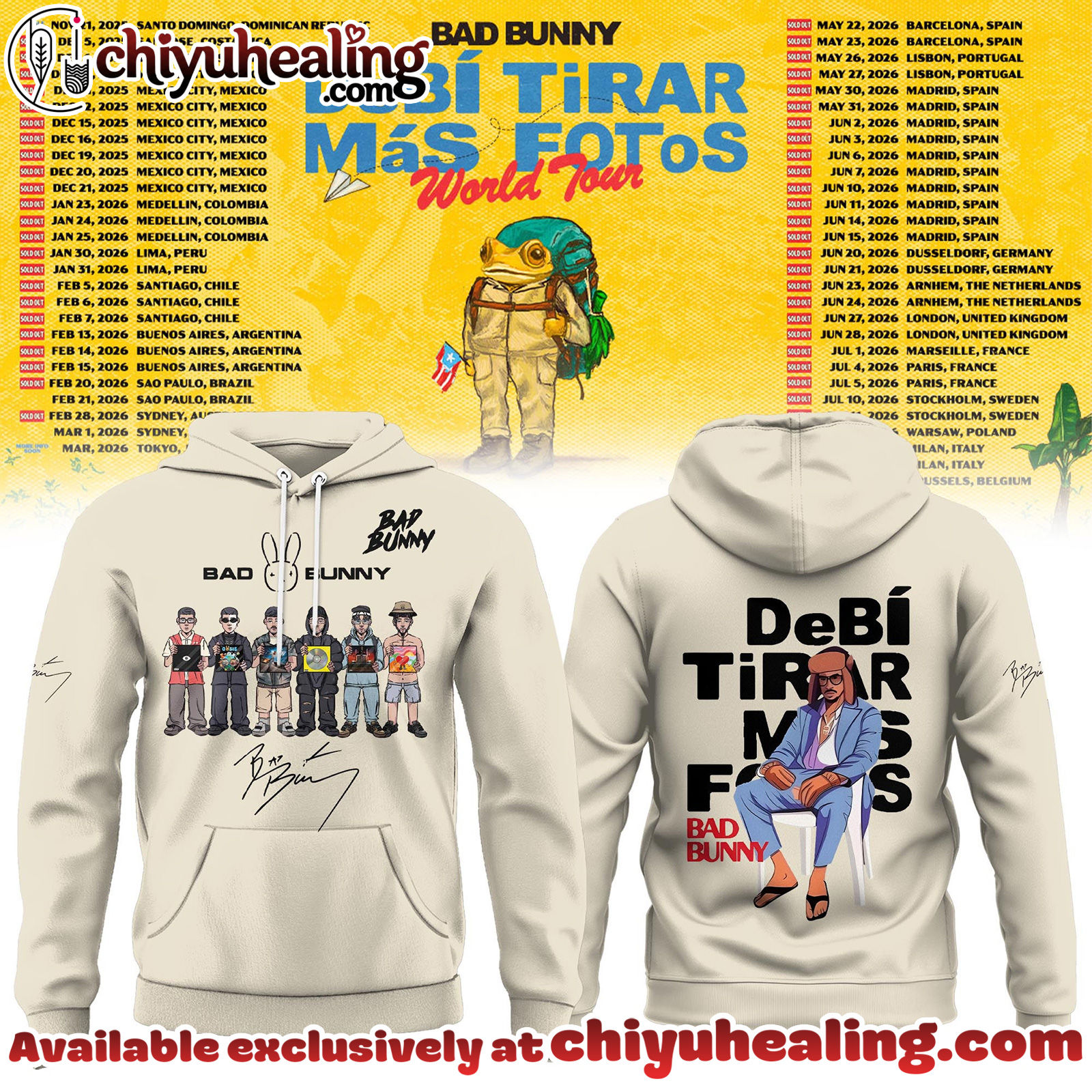 Bad Bunny - Debi Tirar Mas Fotos World Tour Hoodie, Sweatshirt, Tshirt - Ver 4