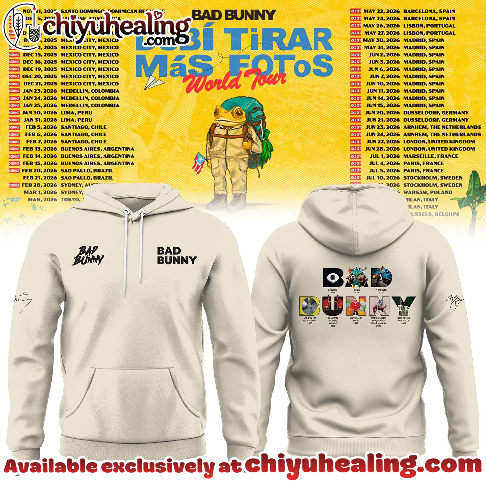 Bad Bunny - Debi Tirar Mas Fotos World Tour Hoodie, Sweatshirt, Tshirt - Ver 3