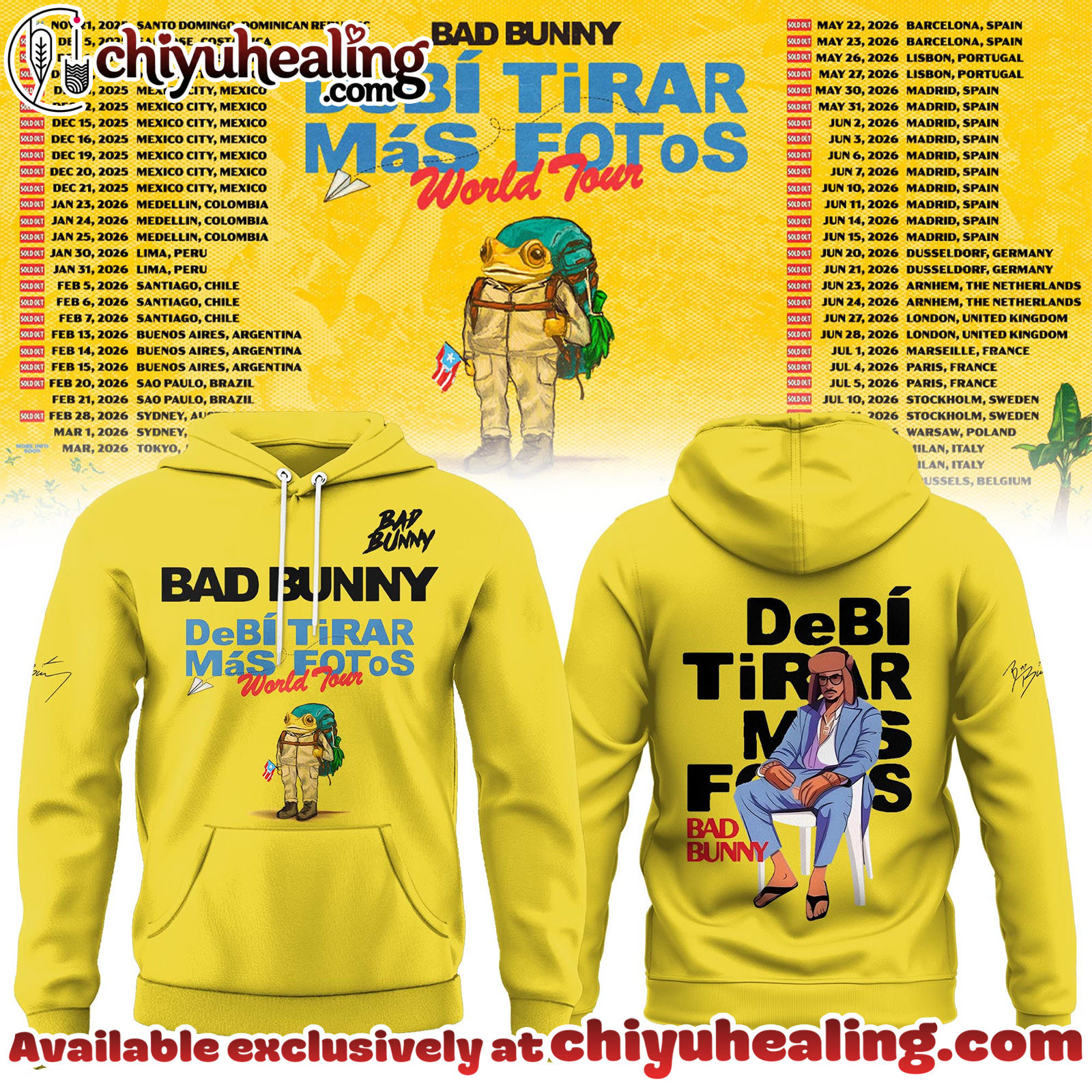 Bad Bunny - Debi Tirar Mas Fotos World Tour Hoodie, Sweatshirt, Tshirt