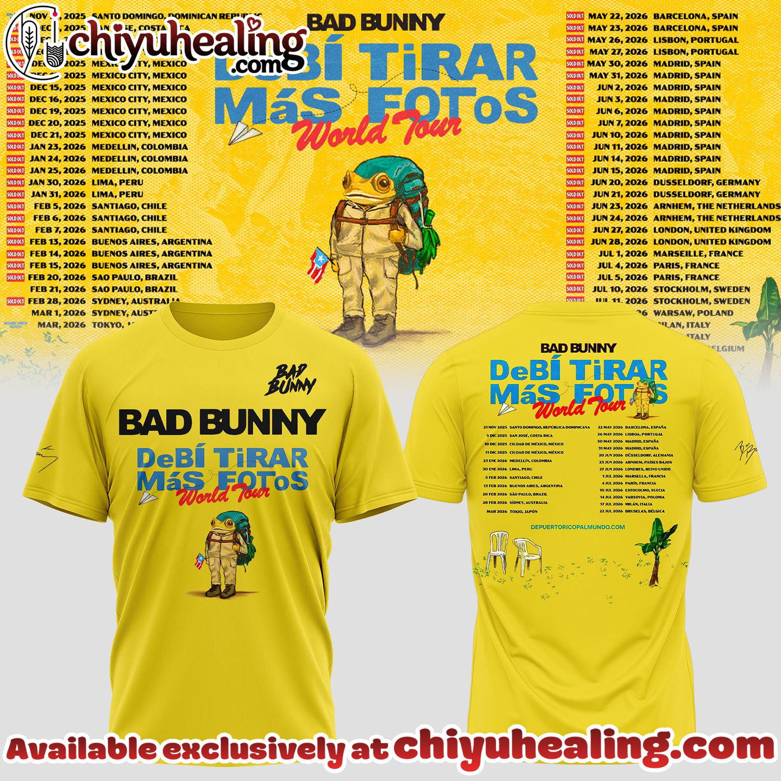 Bad Bunny - Debi Tirar Mas Fotos World Tour Tshirt, Sweatshirt, Hoodie - Ver 7