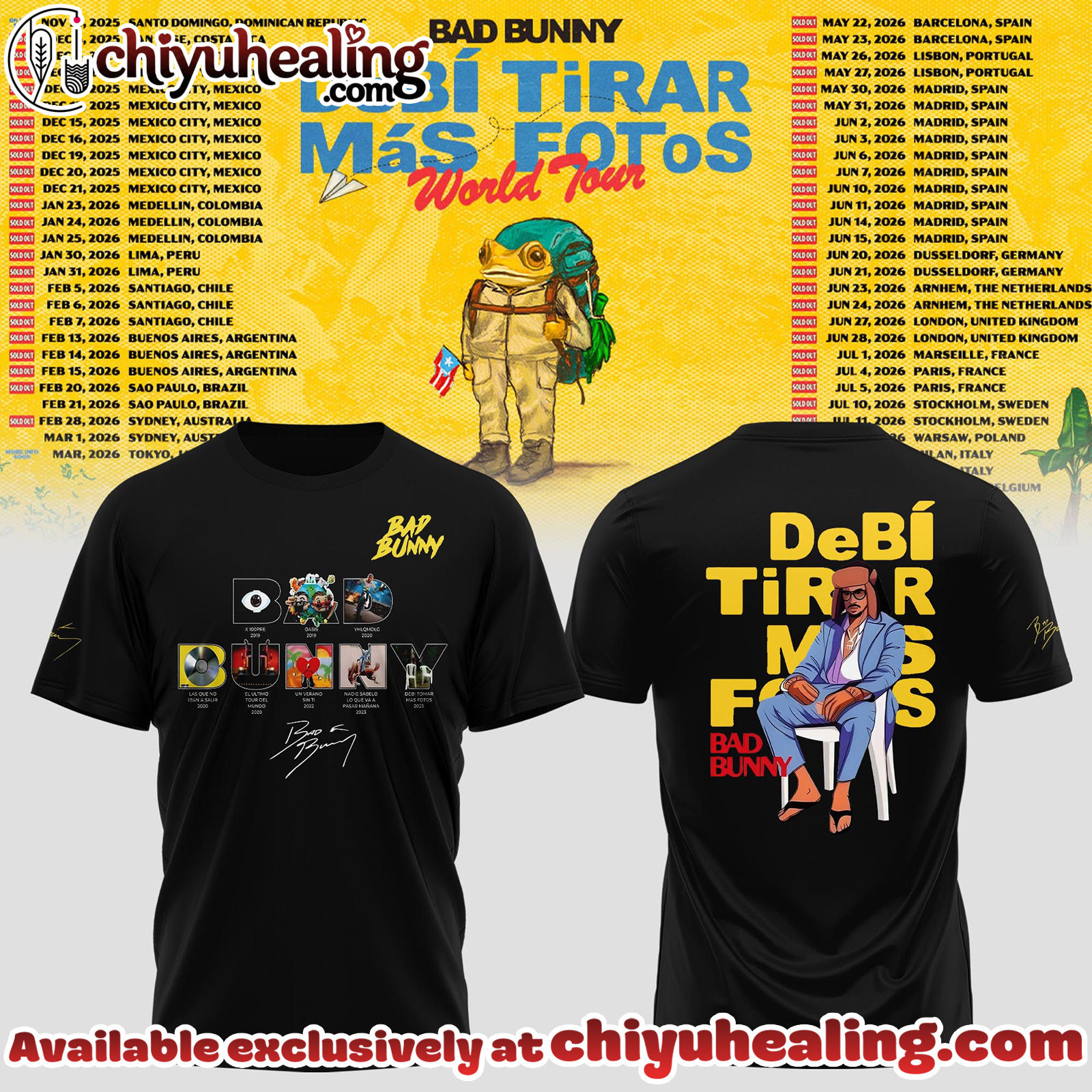 Bad Bunny - Debi Tirar Mas Fotos World Tour Tshirt, Sweatshirt, Hoodie