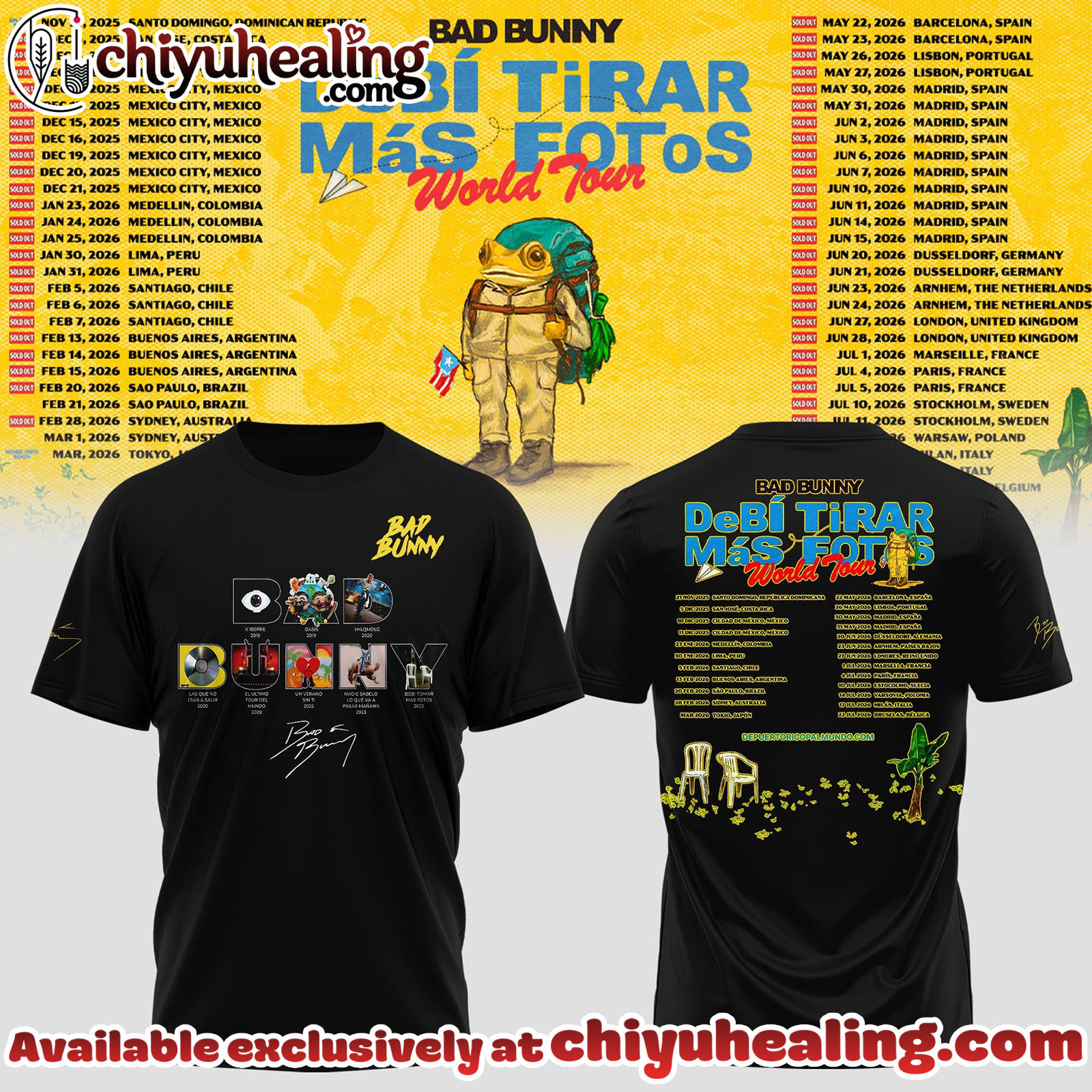 Bad Bunny - Debi Tirar Mas Fotos World Tour Tshirt, Sweatshirt, Hoodie - Ver 6