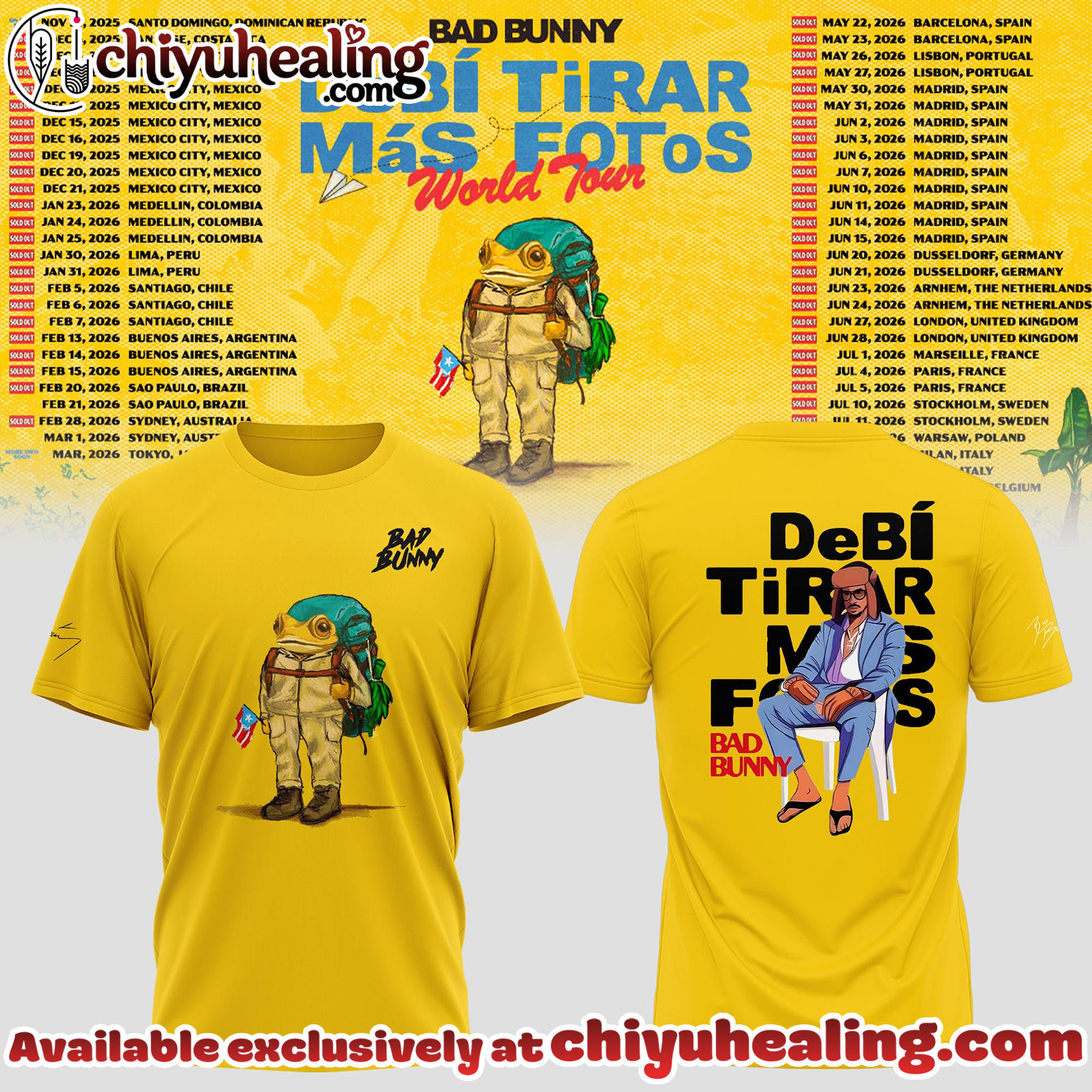 Bad Bunny - Debi Tirar Mas Fotos World Tour Tshirt, Sweatshirt, Hoodie - Ver 3
