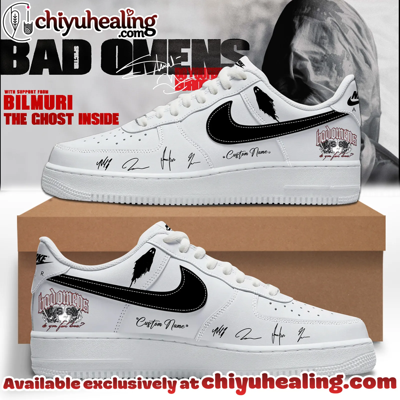 Bad Omens Do You Feel Love Tour Air Force 1 - Ver 2