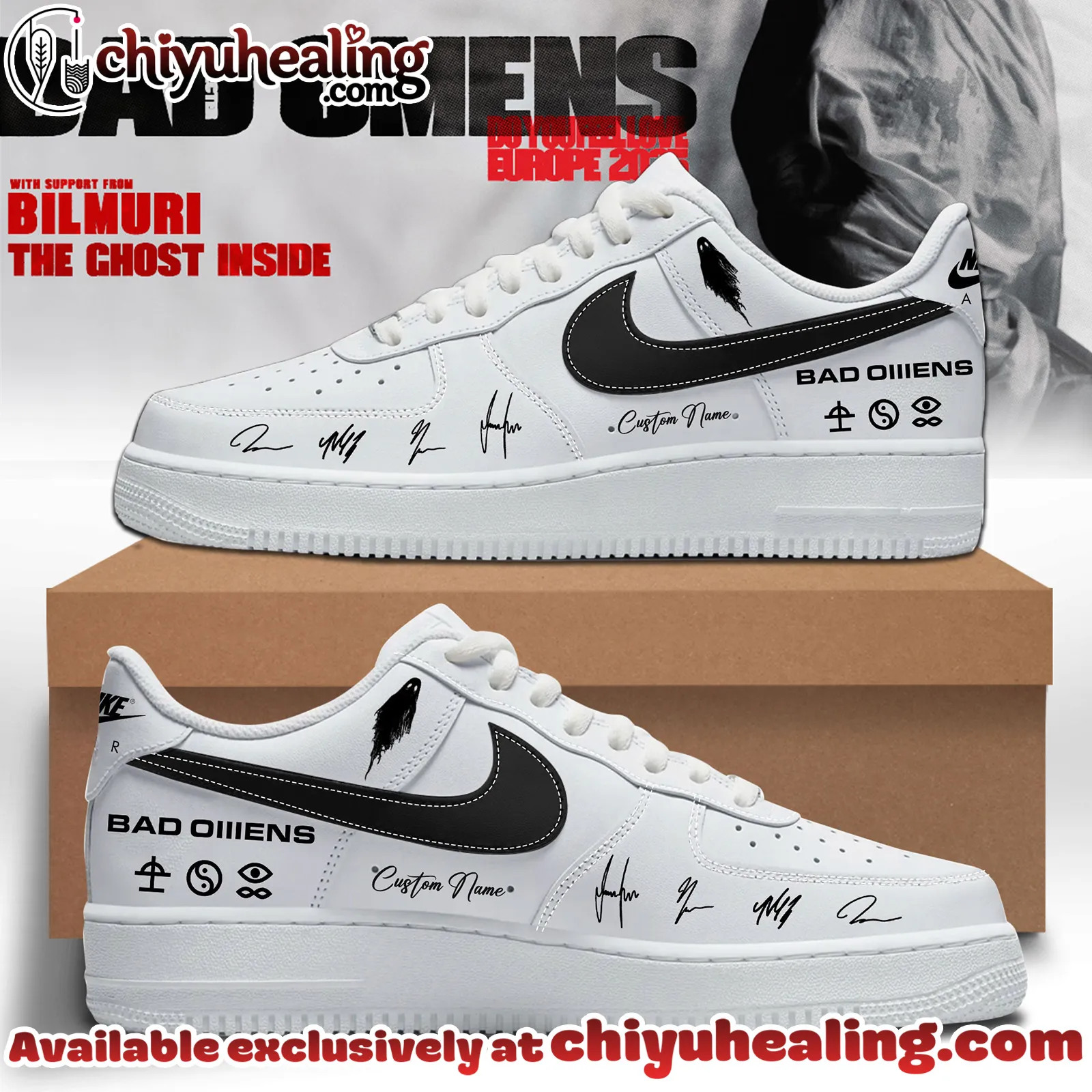 Bad Omens Do You Feel Love Tour Air Force 1 - Ver 7