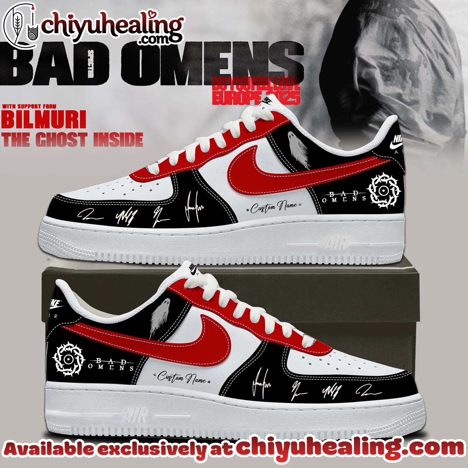 Bad Omens Do You Feel Love Tour Air Force 1 - Ver 5