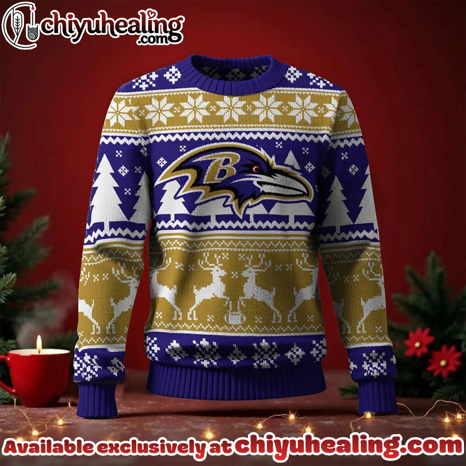 Baltimore Ravens 2025 Christmas New Ugly Sweatshirt, All Team NFL Baltimore Ravens 2025 Christmas New Ugly Sweatshirt, All Team NFL