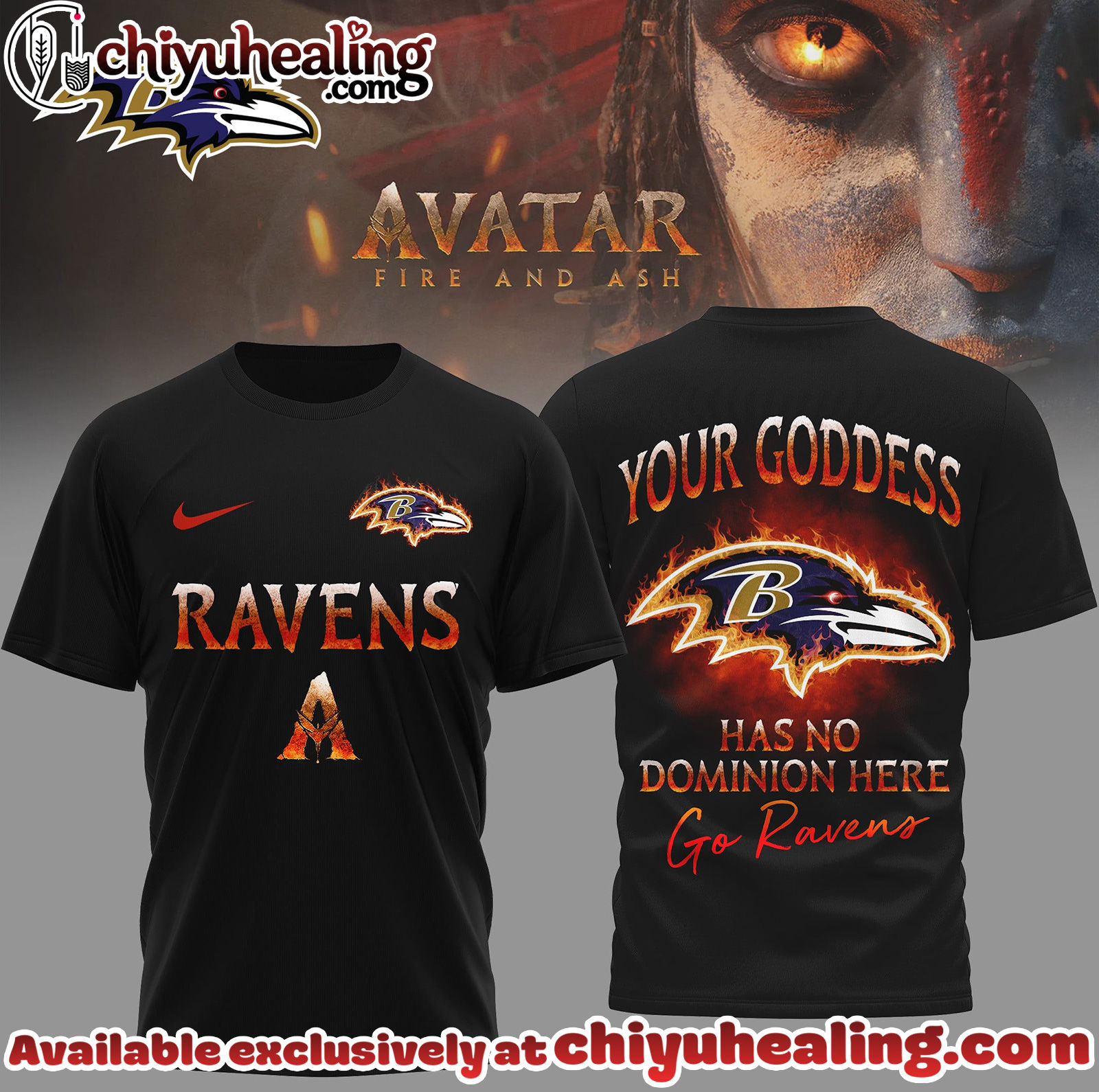 Baltimore Ravens Premium NFL Avatar Fan 3D Shirt