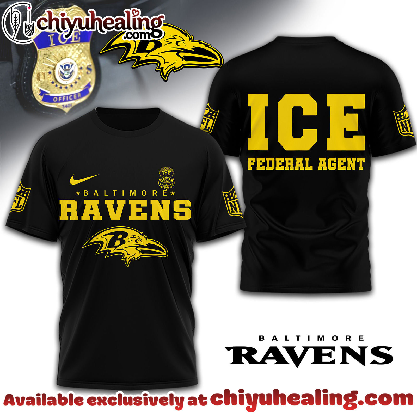 Baltimore Ravens Premium NFL Ice Federal Agent Shirt