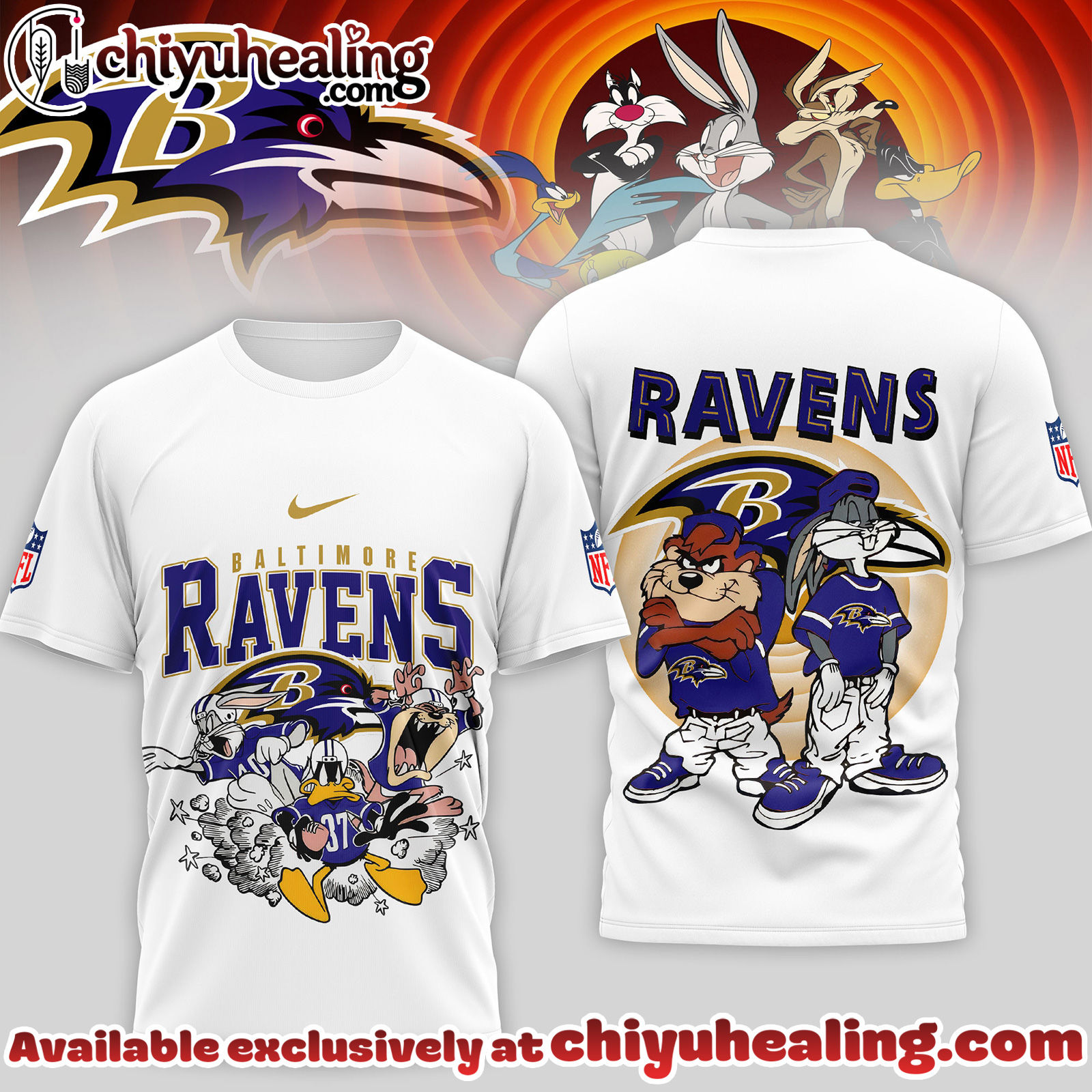 Baltimore Ravens Premium NFL Looney Tunes 3D Shirt, Hoodie, Sweatshirt, All Team NFL
