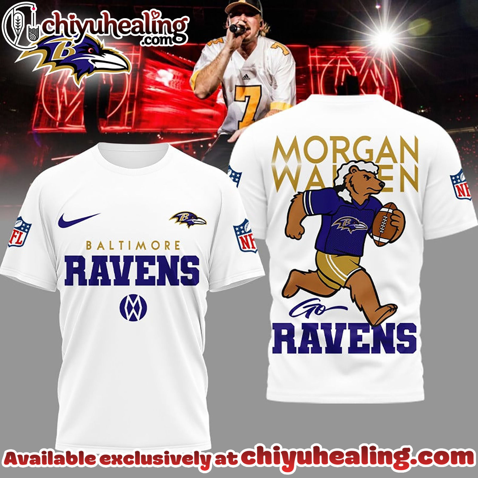 Baltimore Ravens Premium NFL Morgan Wallen Fan 3D Shirt, Hoodie, Sweatshirt