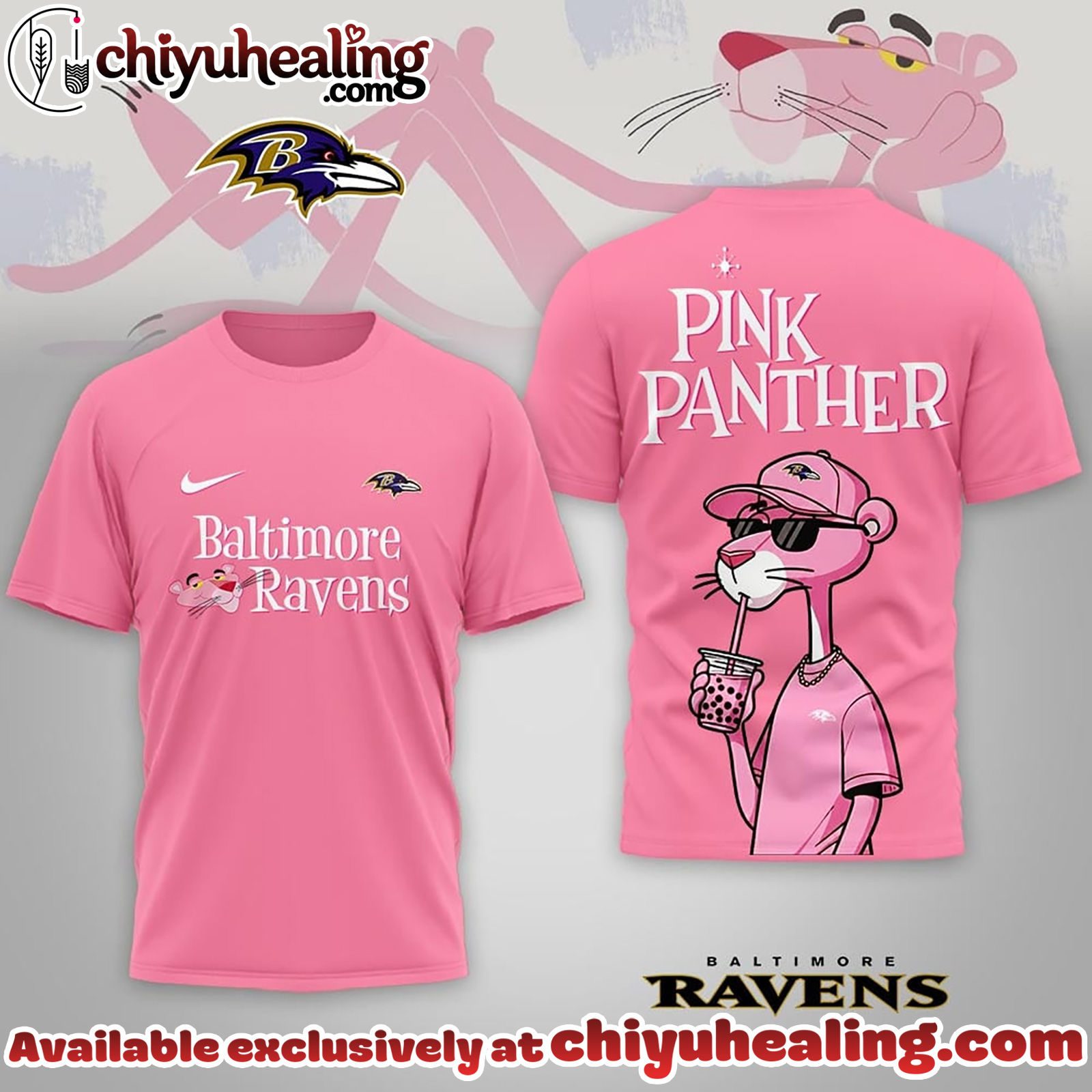 Baltimore Ravens Premium NFL Pink Panther 3D Shirt, Hoodie, Sweatshirt, All Team NFL