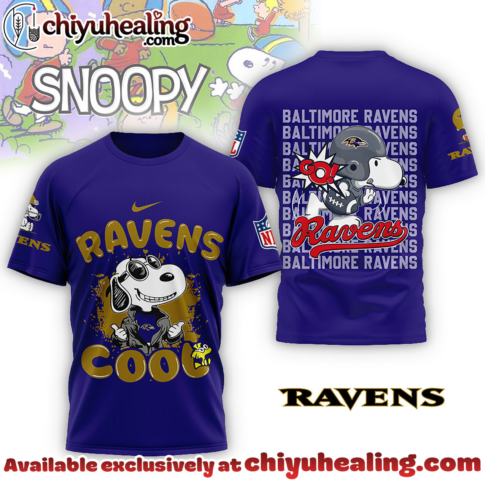 Baltimore Ravens Premium NFL Snoopy Cool Shirt, Hoodie, Sweatshirt, All Team NFL