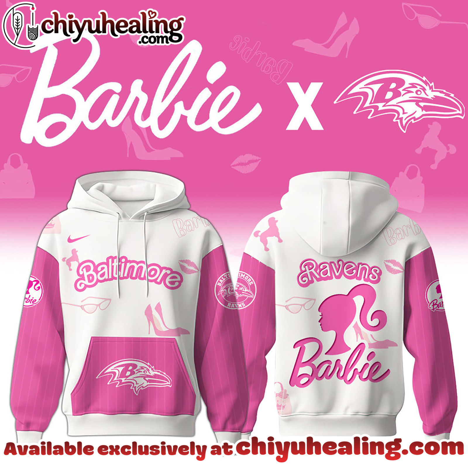 Baltimore Ravens x Barbie Hoodie Limited Edition - Selling Out Fast Hoodie, Sweatshirt, T-shirt