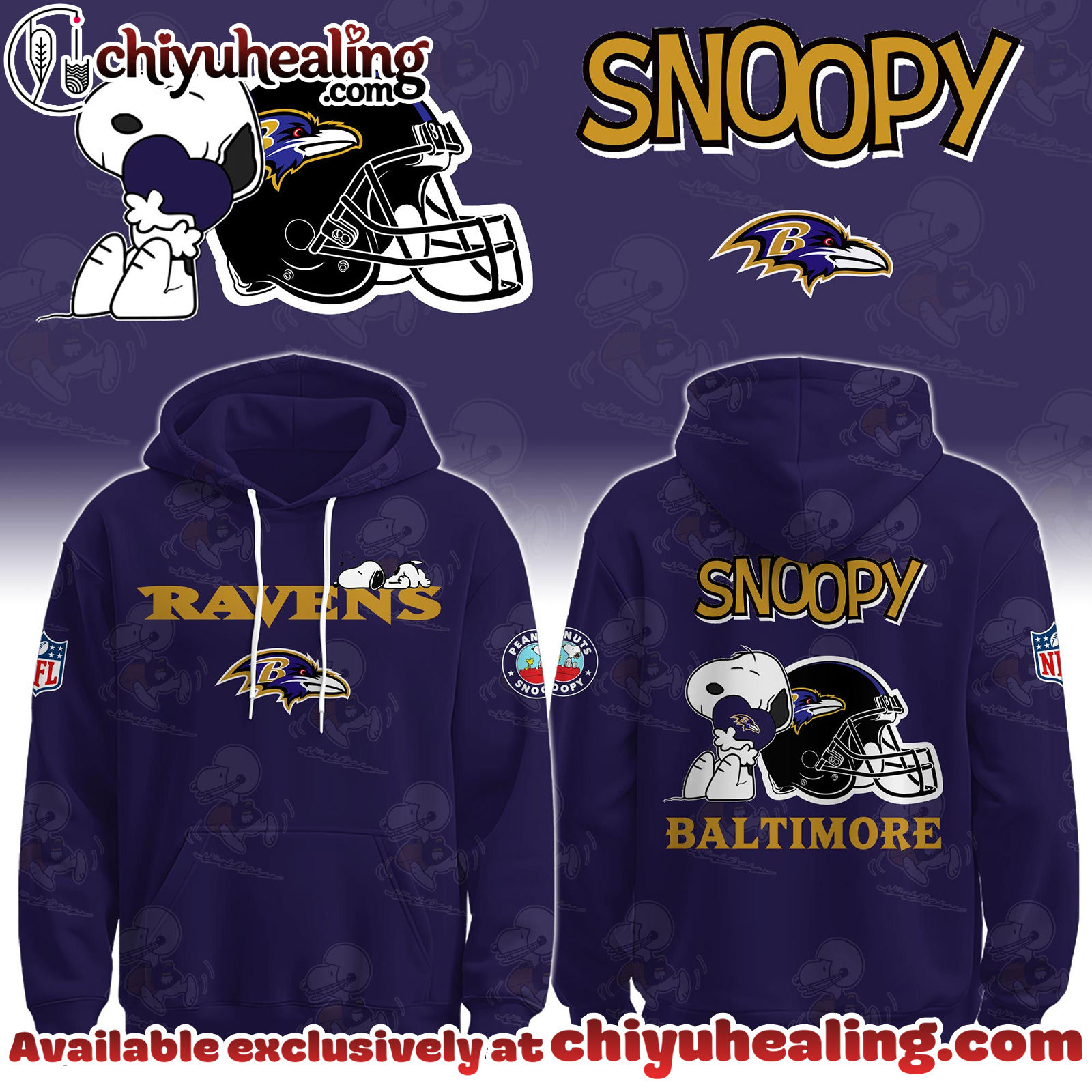 Baltimore Ravens x Snoopy Hoodie, Sweatshirt, T-shirt Limited Edition - Selling Out Fast