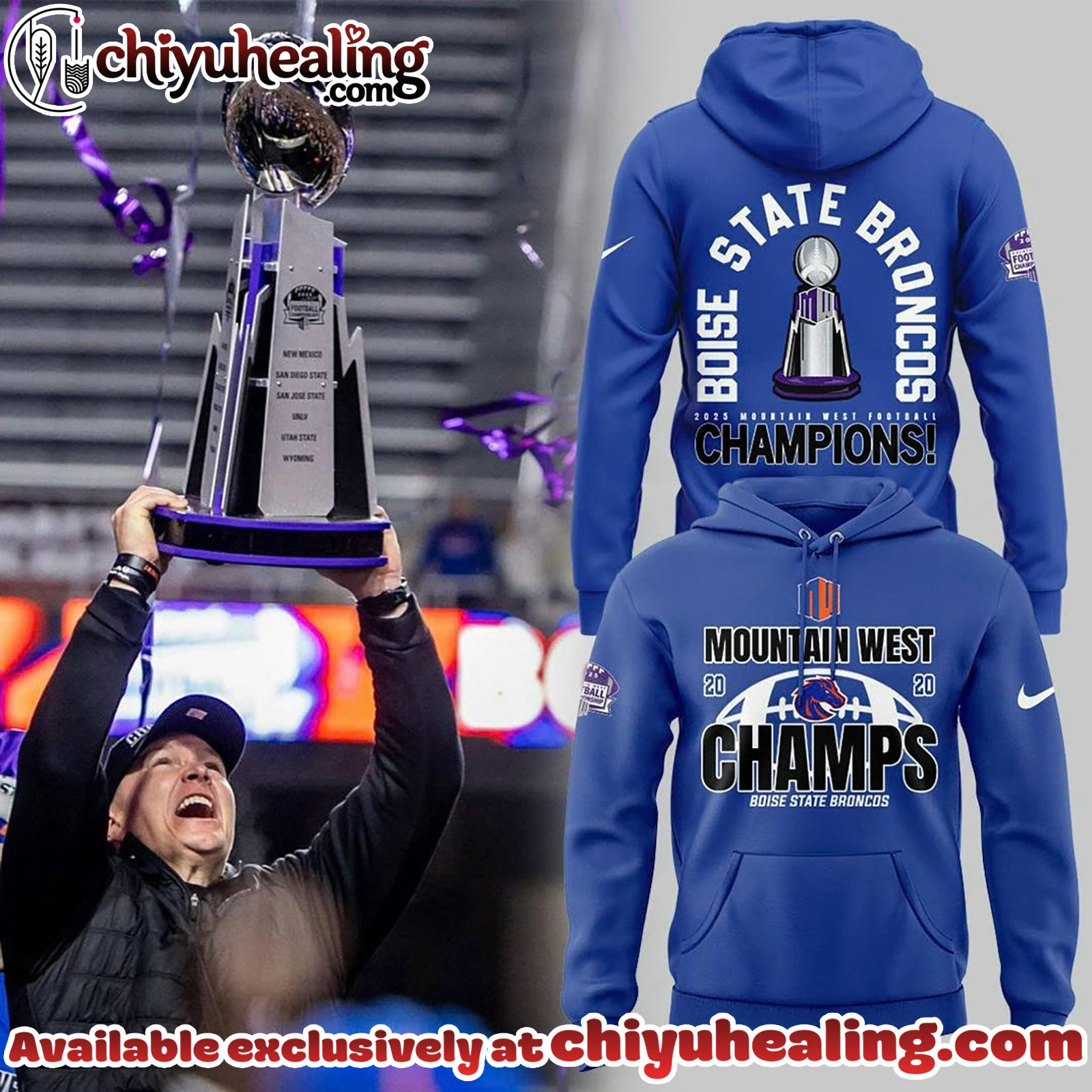 Boise State Broncos Championship Mountain West Conference Hoodie, Sweatshirt, Shirt