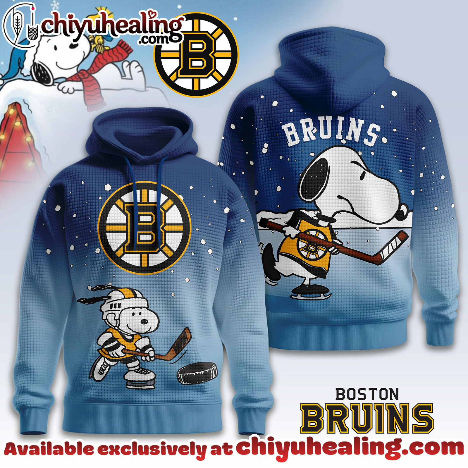 Boston Bruins Premium NHL Snoopy Hockey 3D Waffle Hoodie, Sweatshirt, Shirt, All Team NHL