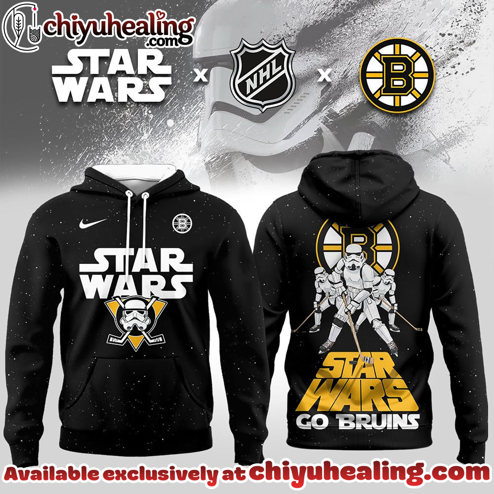 Boston Bruins Premium NHL Star Wars Imperial Trooper 3D Hoodie