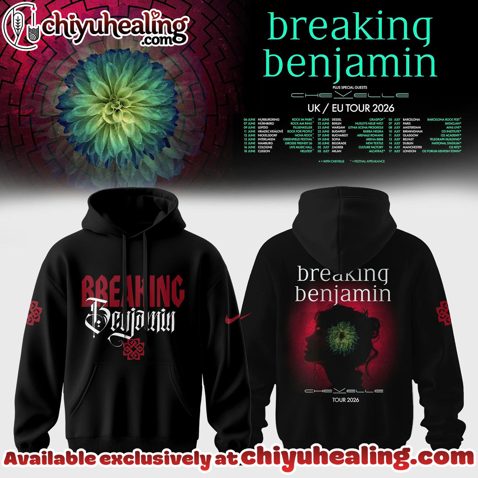 Breaking Benjamin - EUUK Tour 2026 Collection Hoodie, Tshirt, Sweatshirt