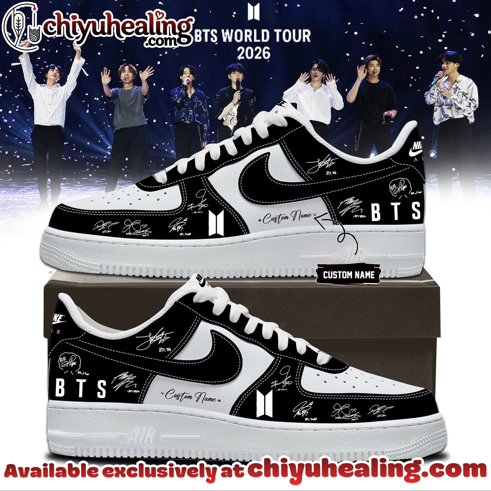 BTS Comeback World Tour 2026 Limited Edition Signature Air Force 1 - Ver 6