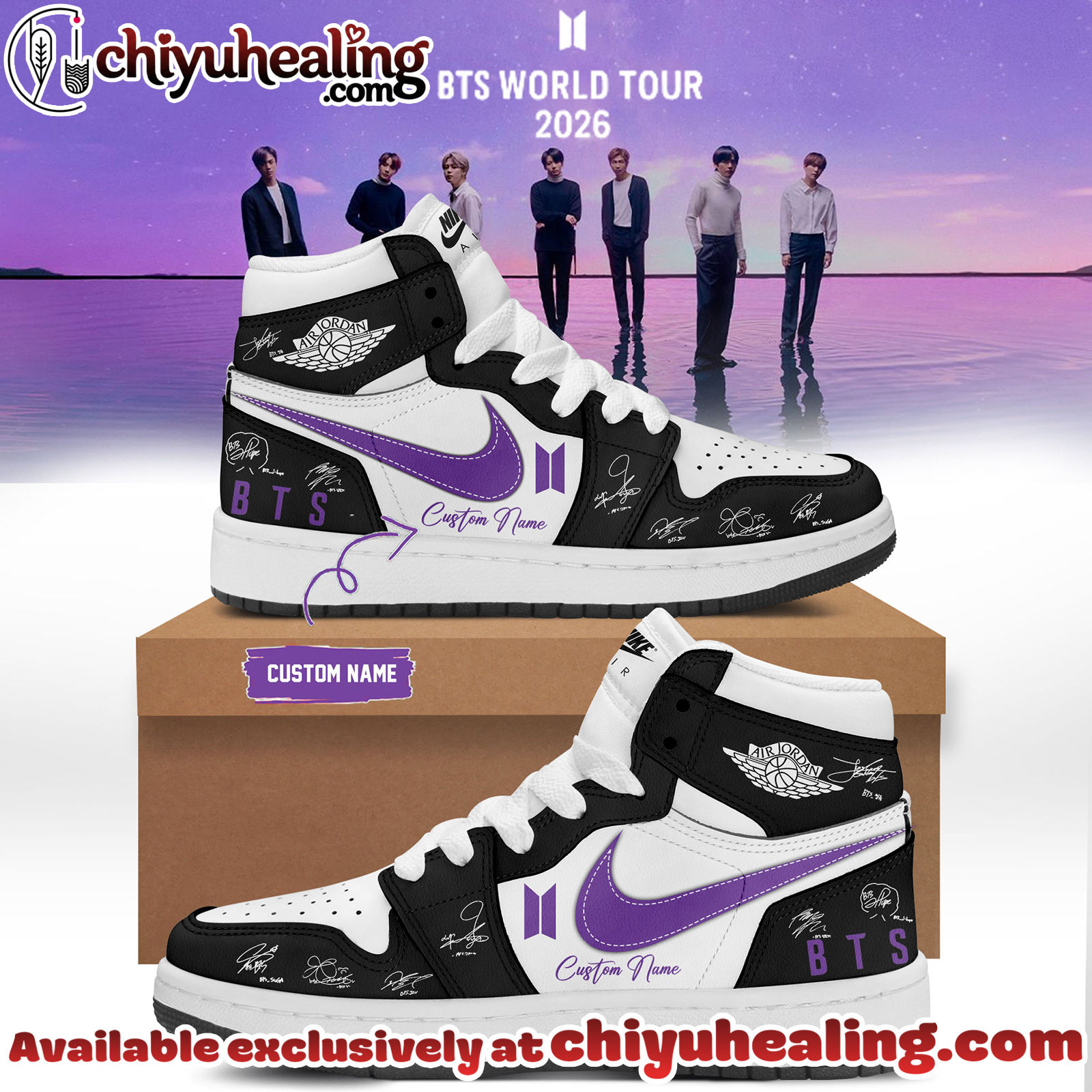 BTS Comeback World Tour 2026 Limited Edition Signature Air Jordan 1